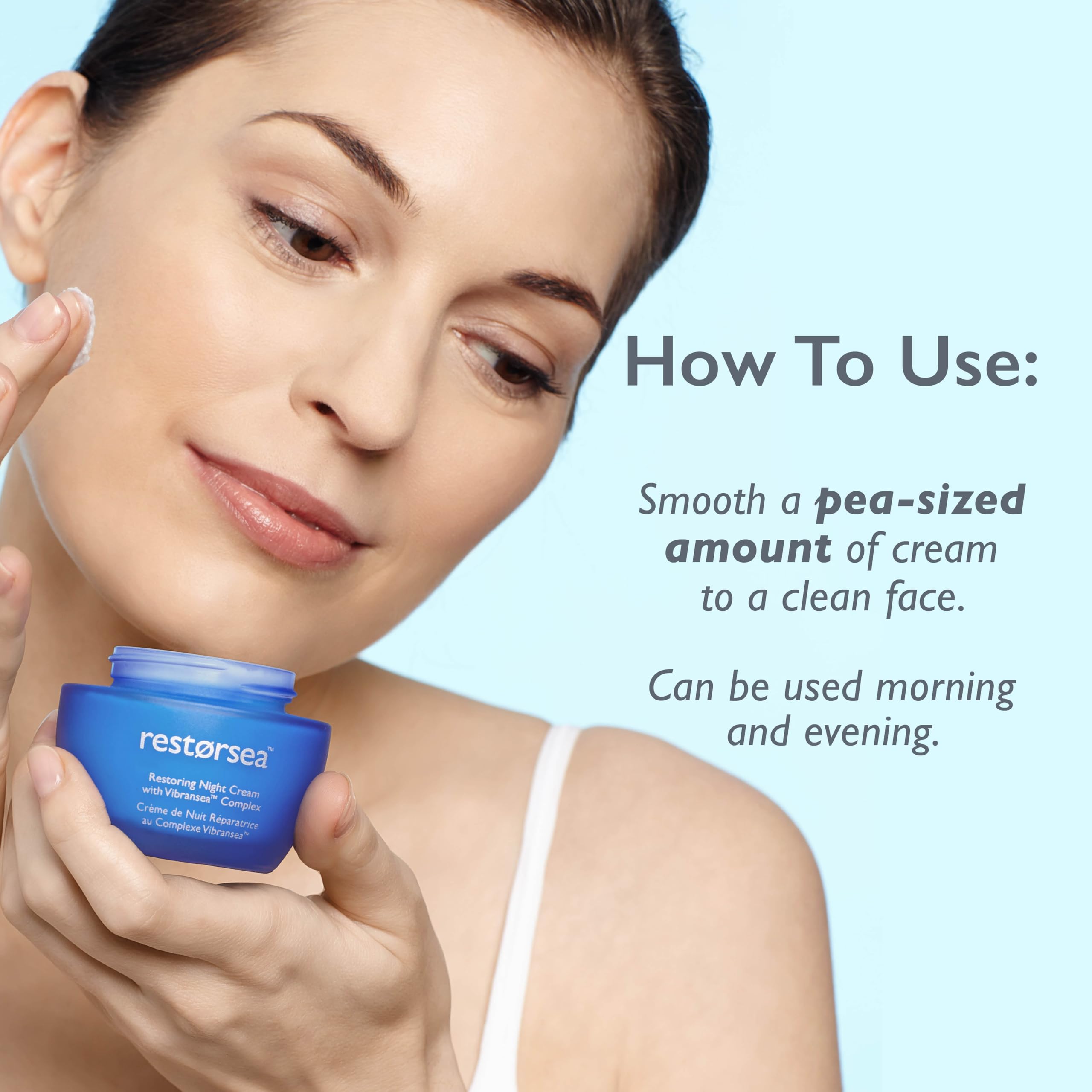 Restorsea Restoring Night Cream – Hydrating, Hypoallergenic Night Cream for Normal to Dry Skin | Vibransea Complex