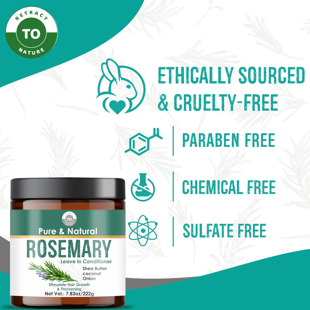 RETRACT TO NATURE Rosemary Leave-In Conditioner – Growth, Strength & Shine