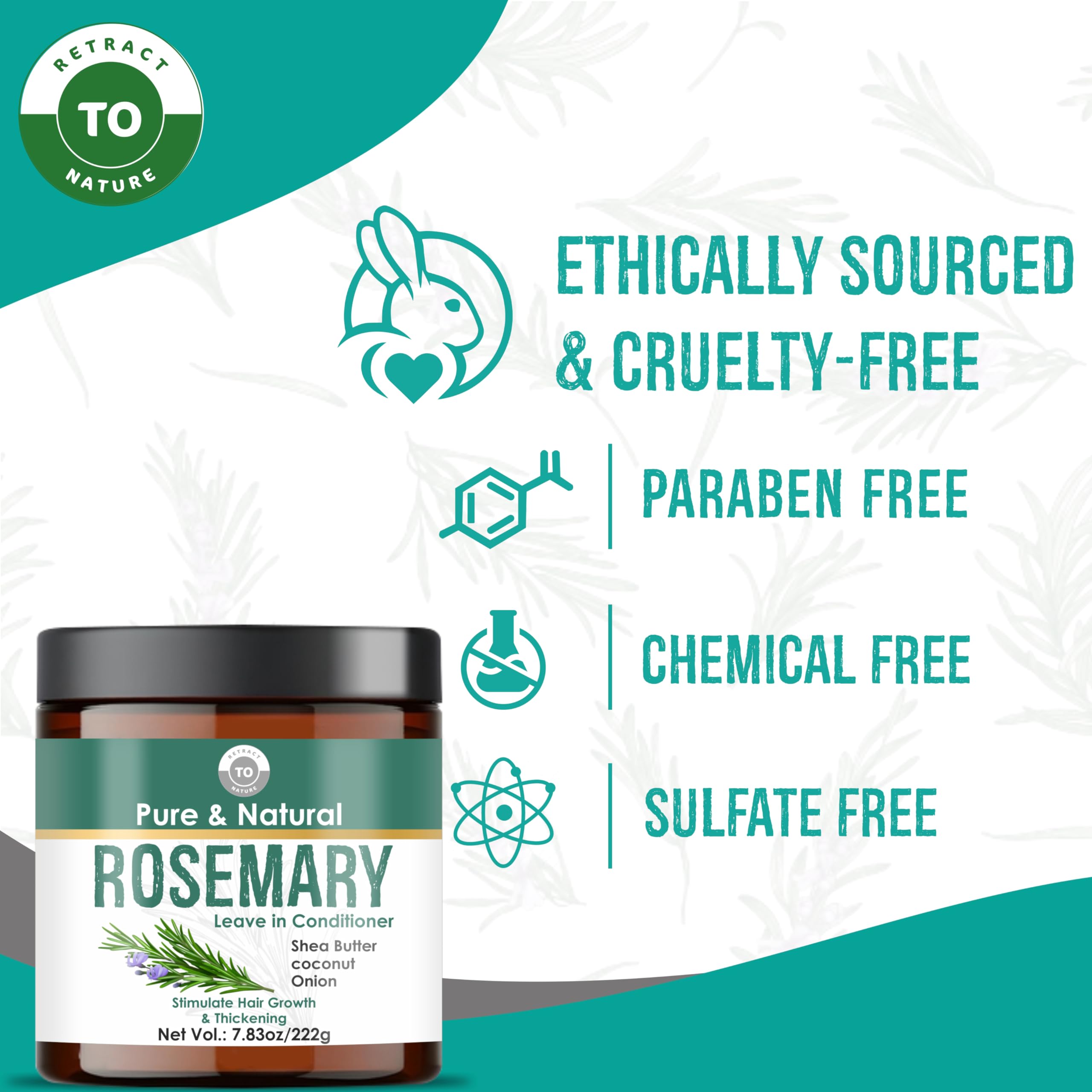 RETRACT TO NATURE Rosemary Leave-In Conditioner – Growth, Strength & Shine