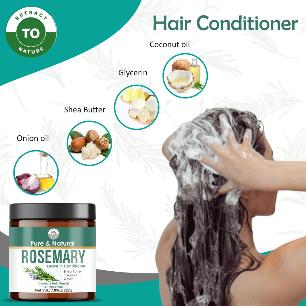 RETRACT TO NATURE Rosemary Leave-In Conditioner – Growth, Strength & Shine