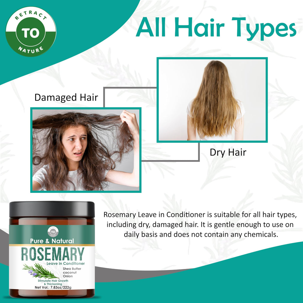 RETRACT TO NATURE Rosemary Leave-In Conditioner – Growth, Strength & Shine
