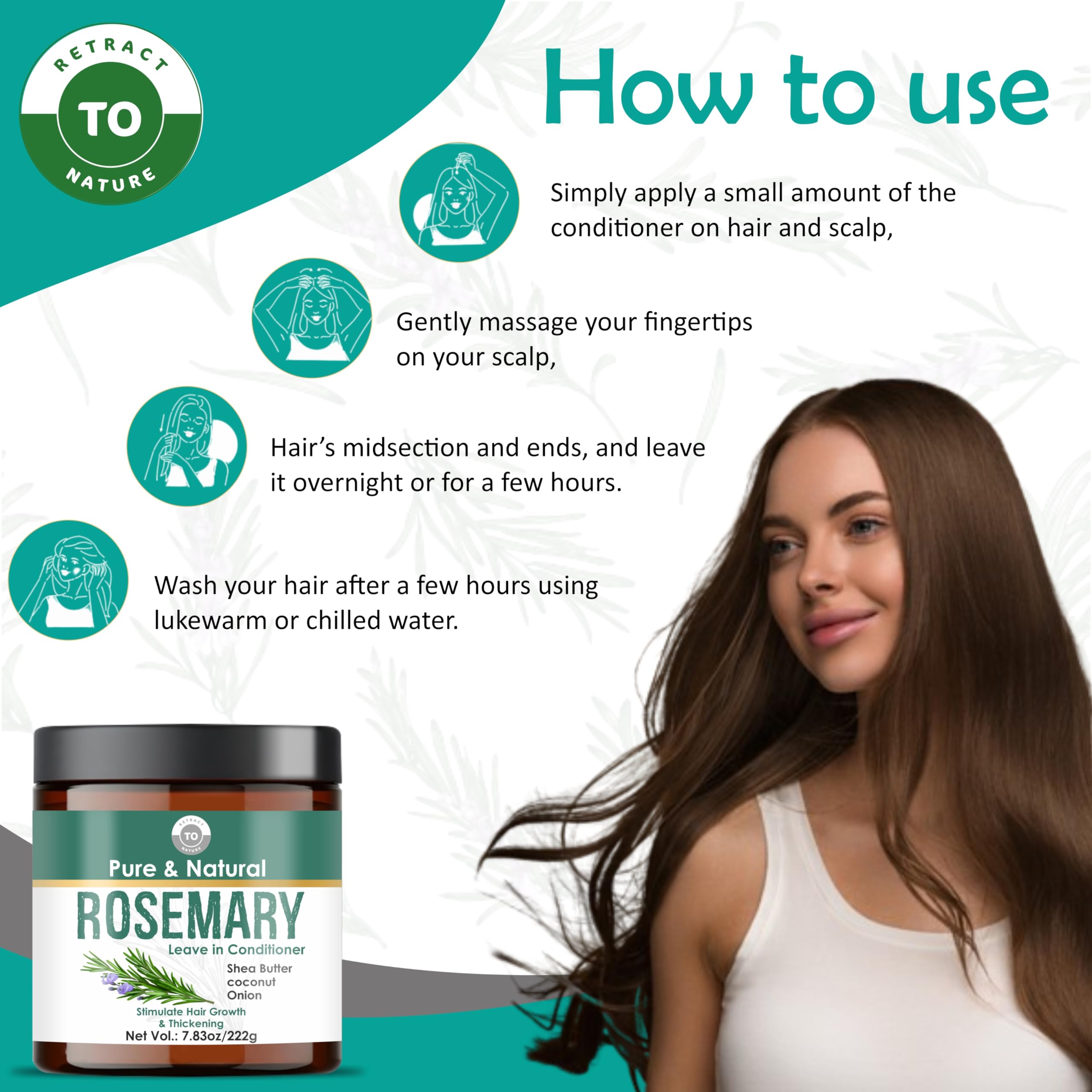 RETRACT TO NATURE Rosemary Leave-In Conditioner – Growth, Strength & Shine