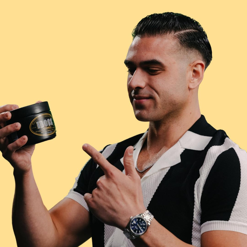 Rev320 iBOSS Texturizing Hair Gel for Men | Strong Hold, Plant-Based Formula, Vegan & Cruelty-Free, 8 oz