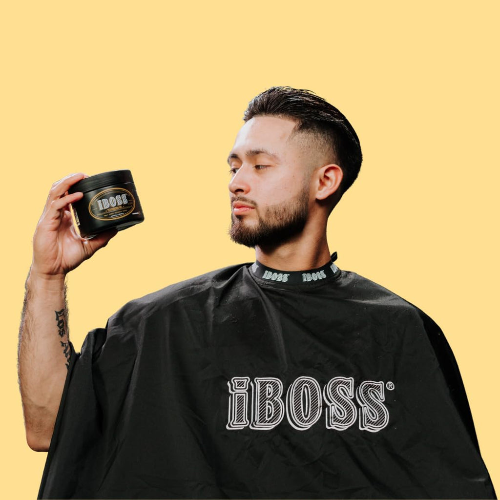 Rev320 iBOSS Texturizing Hair Gel for Men | Strong Hold, Plant-Based Formula, Vegan & Cruelty-Free, 8 oz