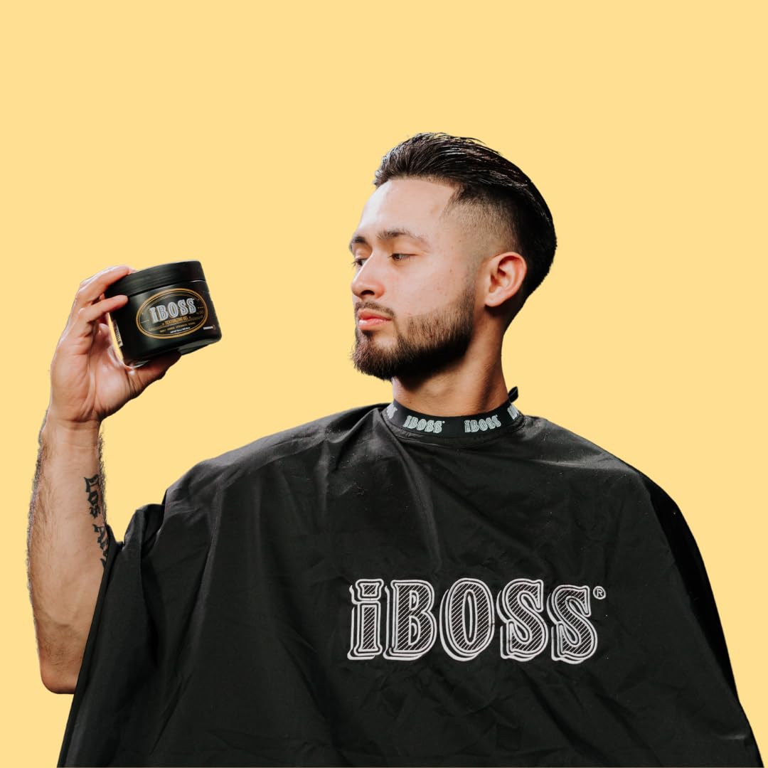 Rev320 iBOSS Texturizing Hair Gel for Men | Strong Hold, Plant-Based Formula, Vegan & Cruelty-Free, 8 oz