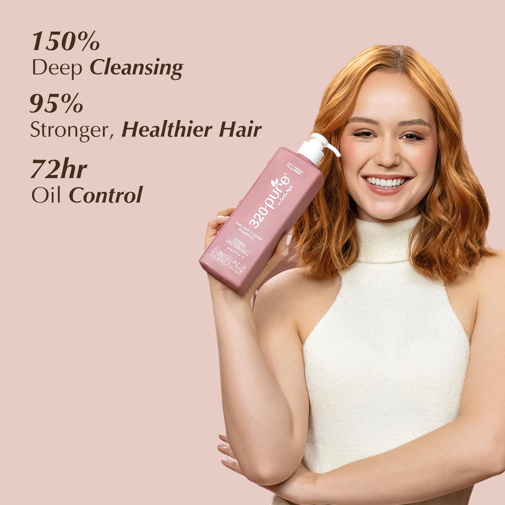 Rev320 Pure Deep Cleanse Clarifying Shampoo – Build-Up Detox for Oily Hair (16oz)