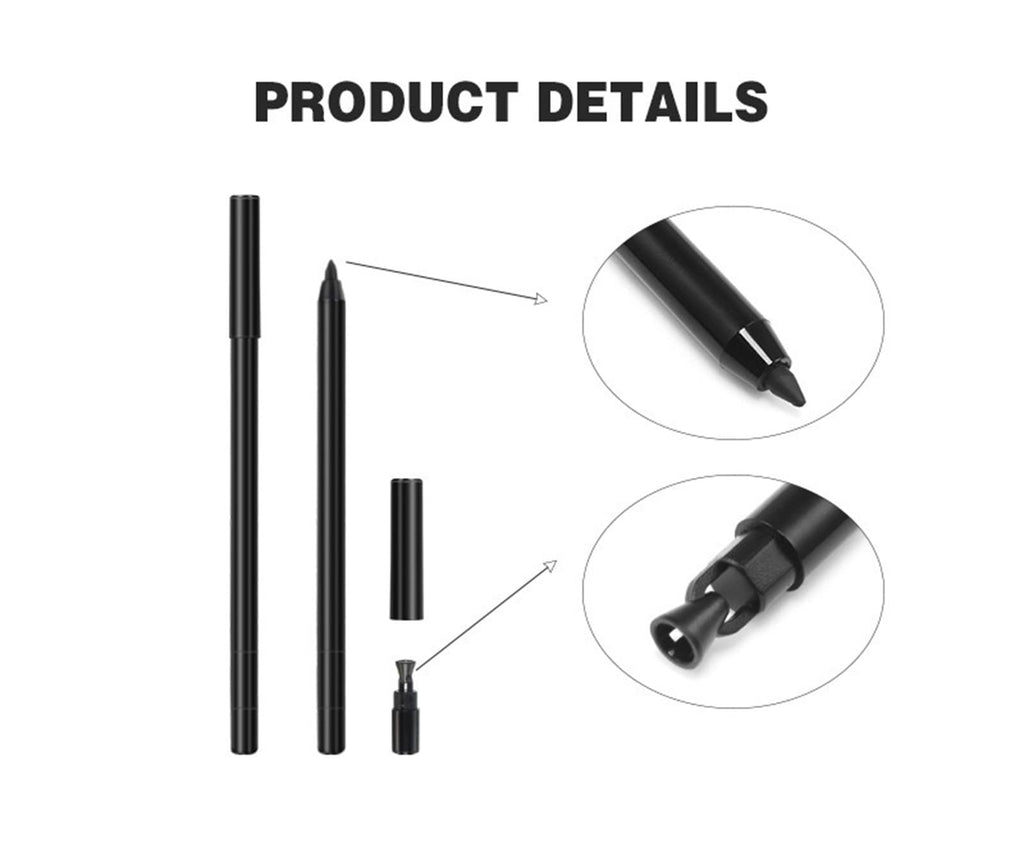 Revant Beauty Gel Eyeliner for Mature Eyes – Round Tip, Waterproof & Smudge-Resistant, All-Day Definition (Black)