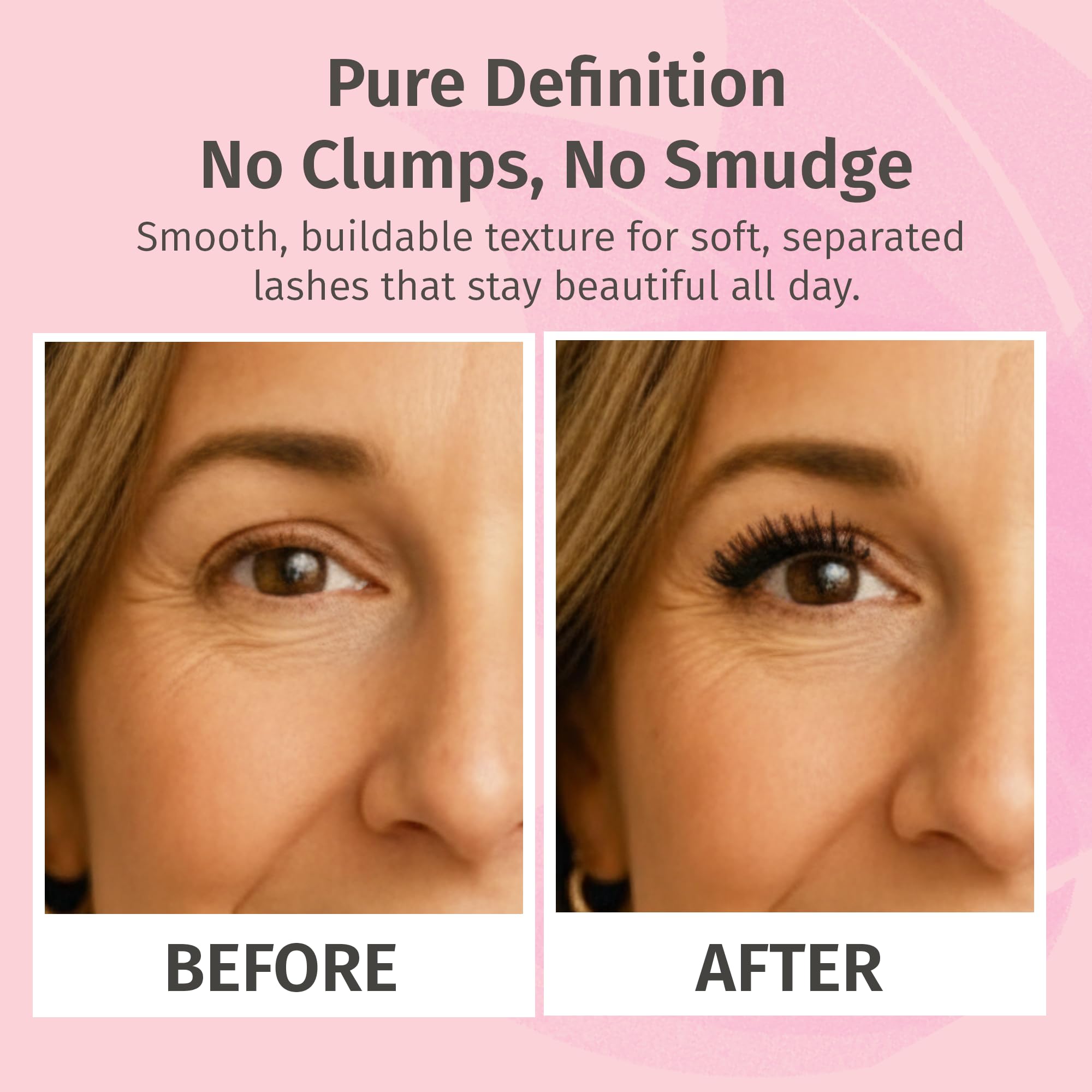Reviva Labs Black Hypoallergenic Mascara for Sensitive Eyes — Gentle, Volumizing & Lengthening (50+) 0.25 oz