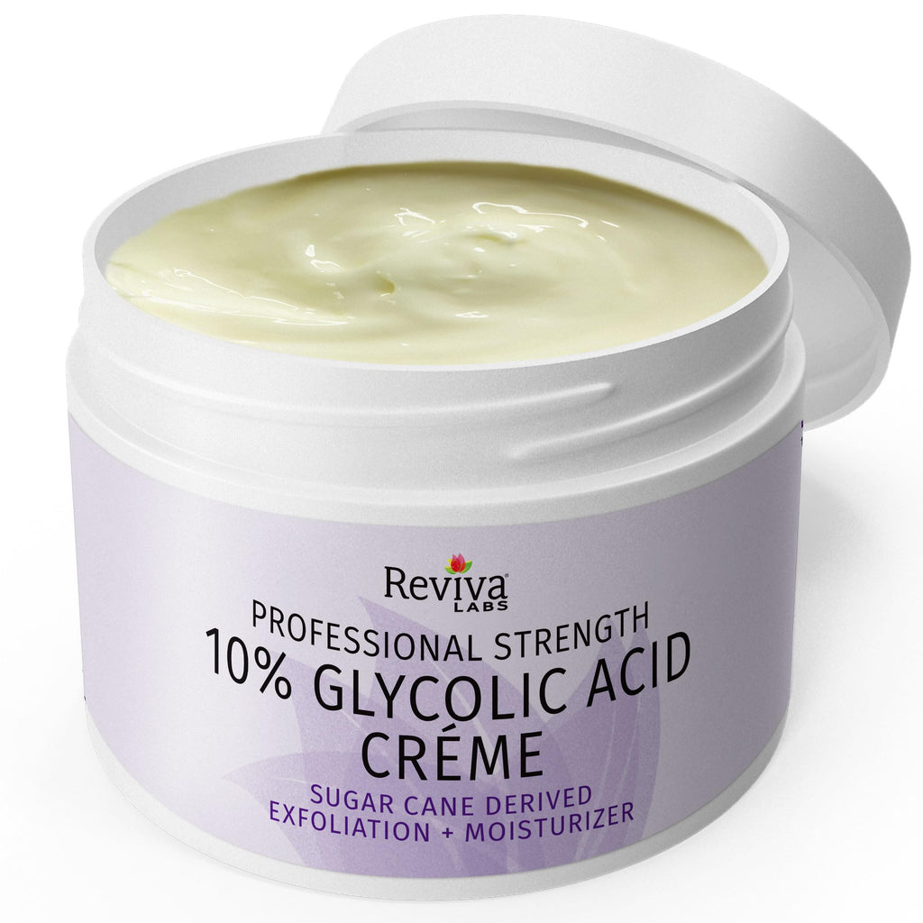 Reviva Labs 10% Glycolic Acid Creme – Daily Moisturizer & Mild Exfoliant