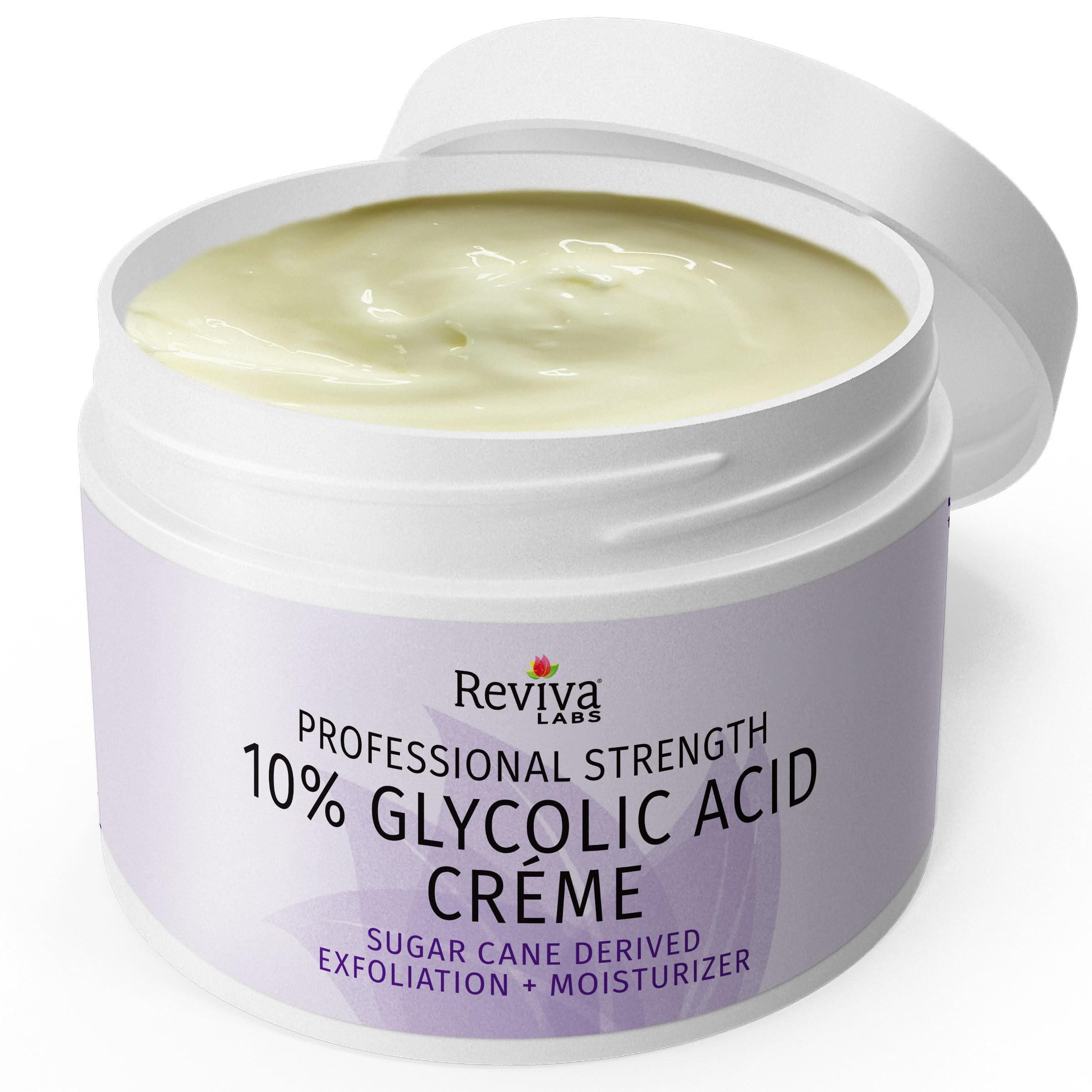 Reviva Labs 10% Glycolic Acid Creme – Daily Moisturizer & Mild Exfoliant