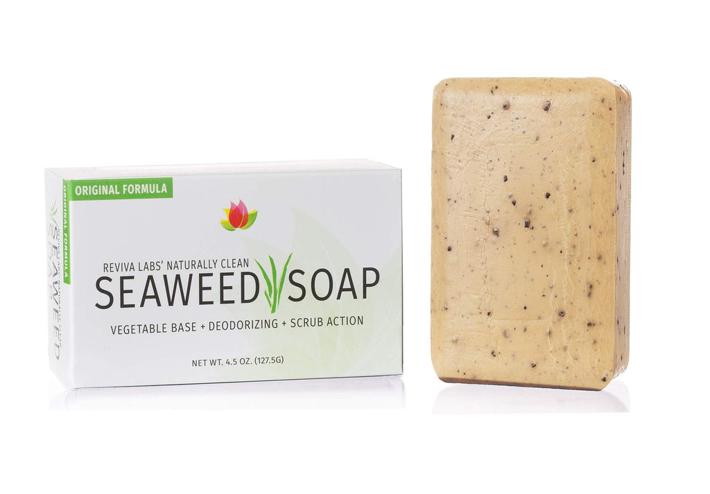 Reviva Seaweed Soap 6 Pack – Organic Exfoliating Bar for Face & Body | Made in USA