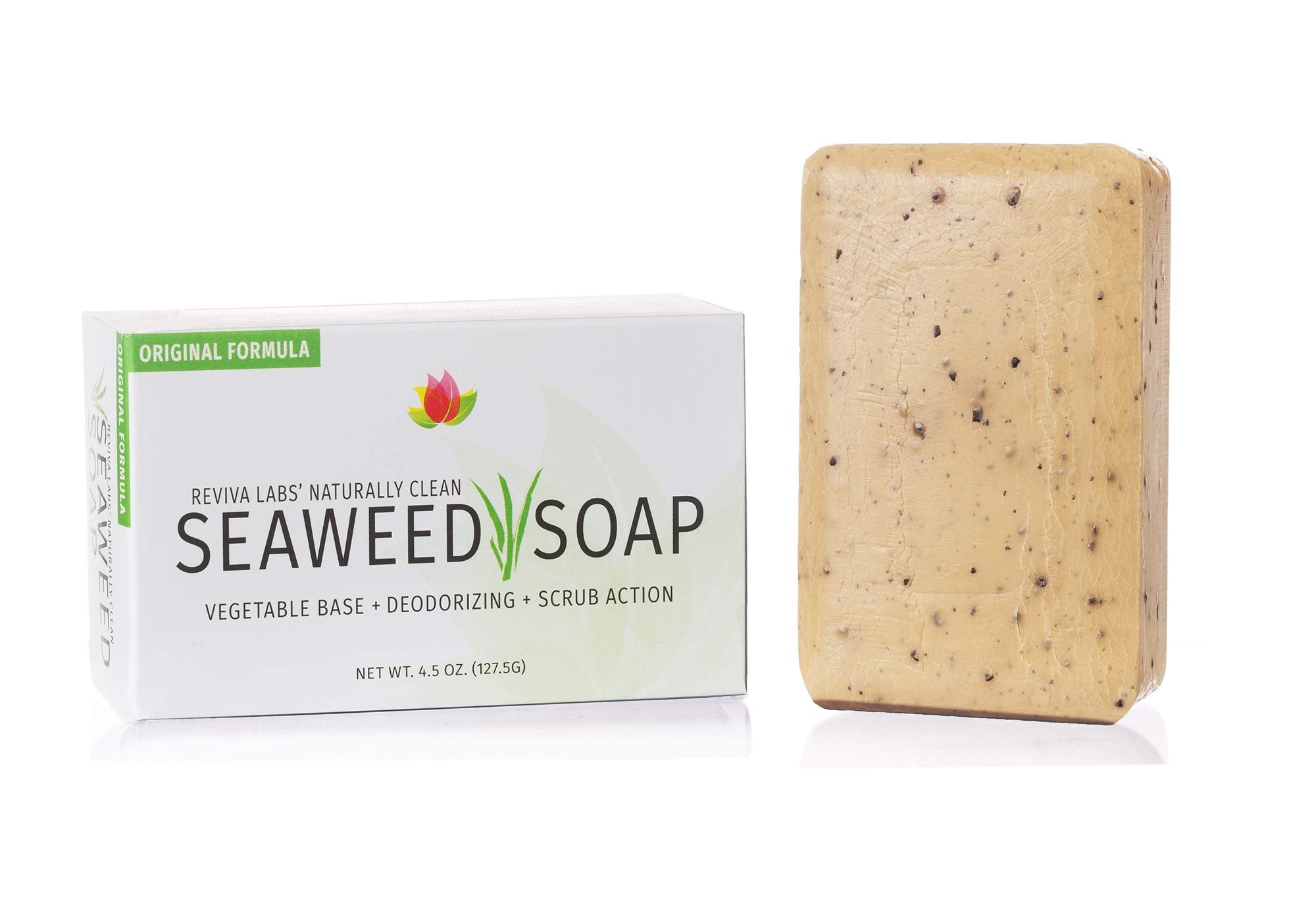 Reviva Seaweed Soap 6 Pack – Organic Exfoliating Bar for Face & Body | Made in USA