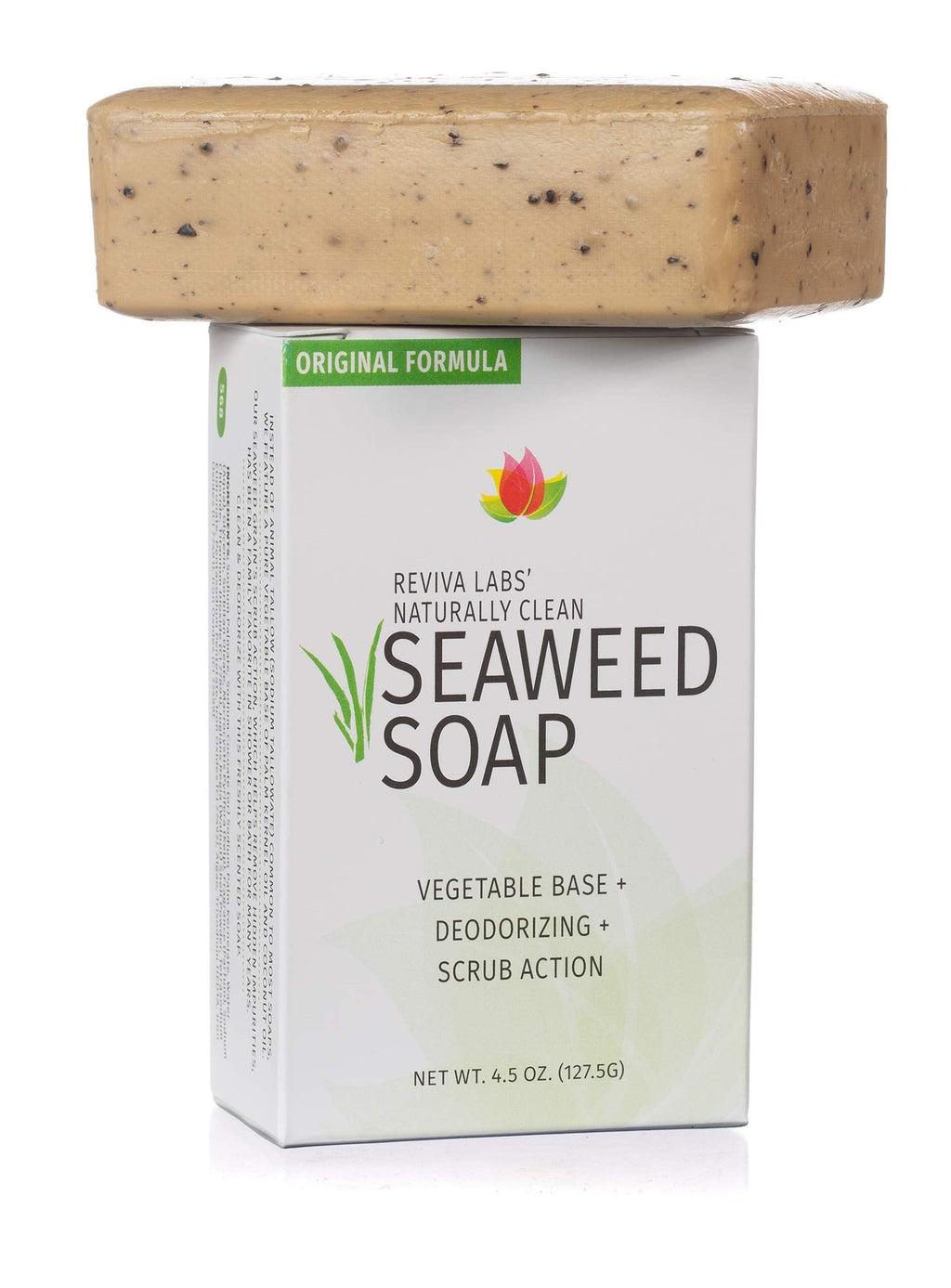 Reviva Seaweed Soap 6 Pack – Organic Exfoliating Bar for Face & Body | Made in USA