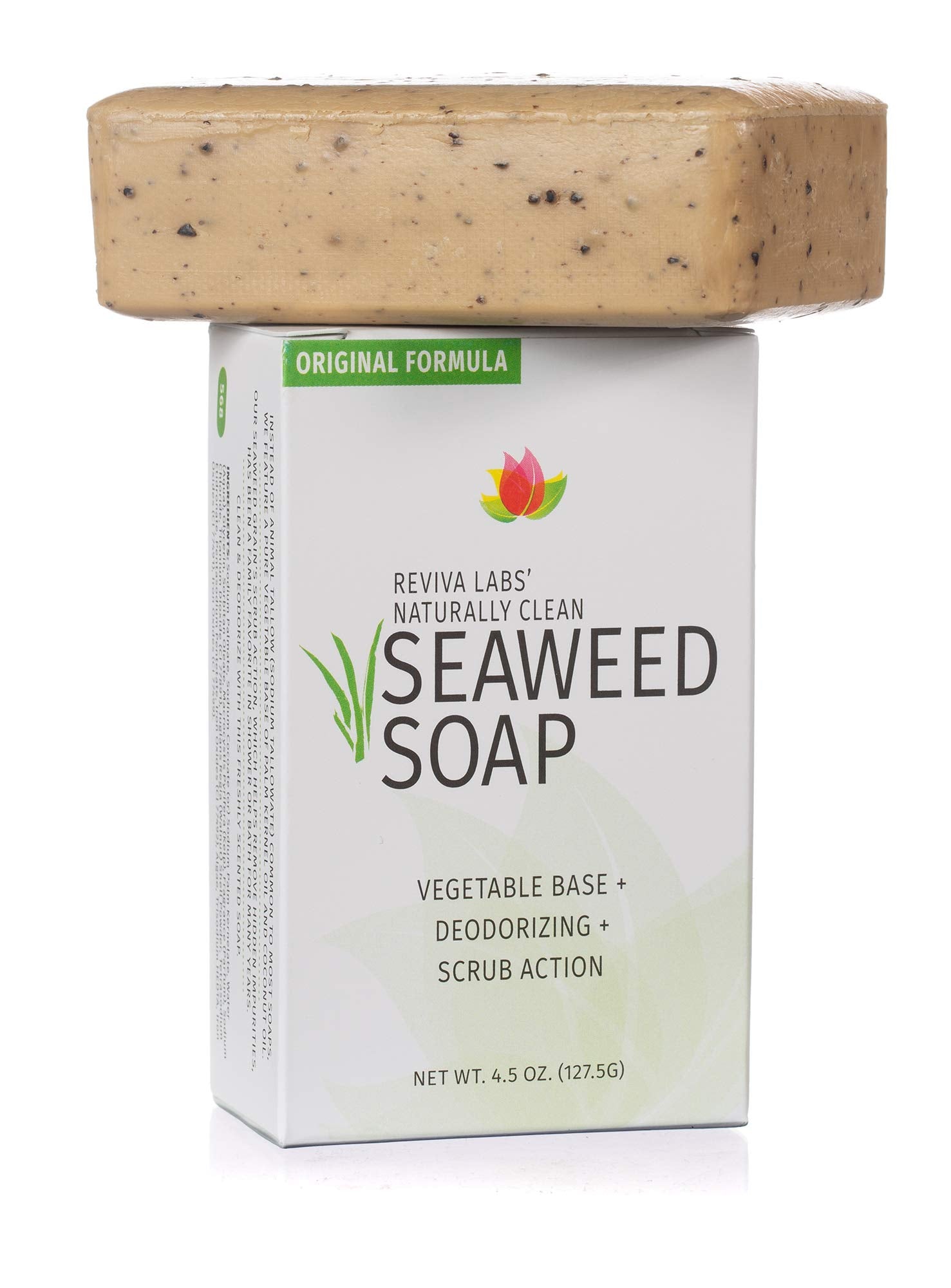 Reviva Seaweed Soap 6 Pack – Organic Exfoliating Bar for Face & Body | Made in USA
