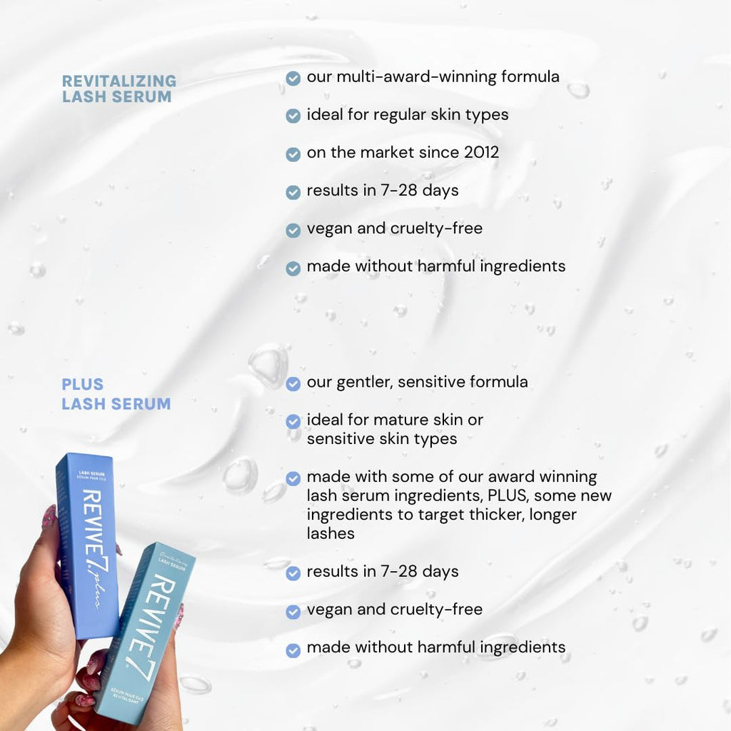 Revive7 Plus Lash Serum – Longer, Fuller Lashes & Defined Brows | Made in Canada (3 ml)