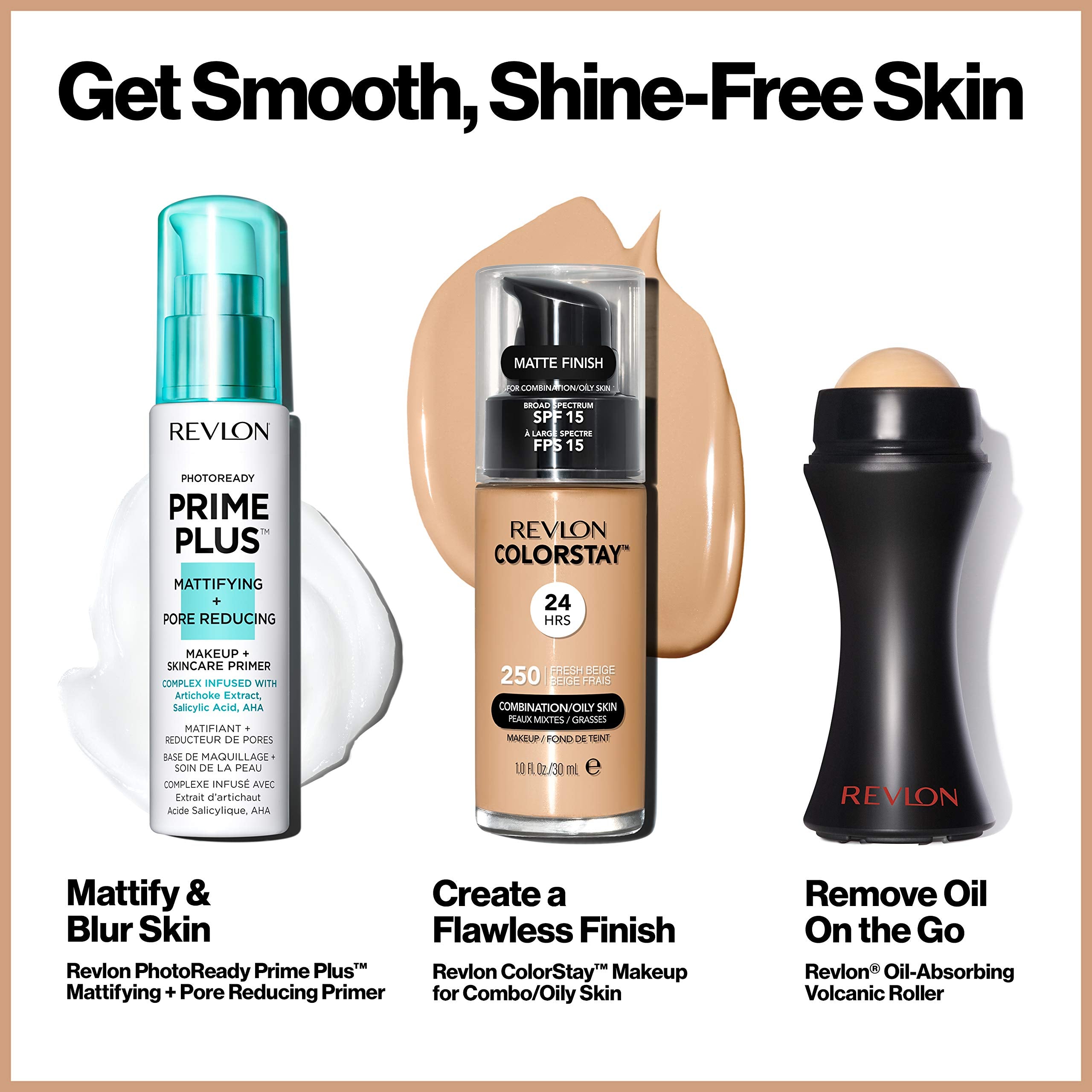 Revlon ColorStay Liquid Foundation for Combination & Oily Skin – SPF 15, Walnut 500, 1 oz | Longwear Matte Finish
