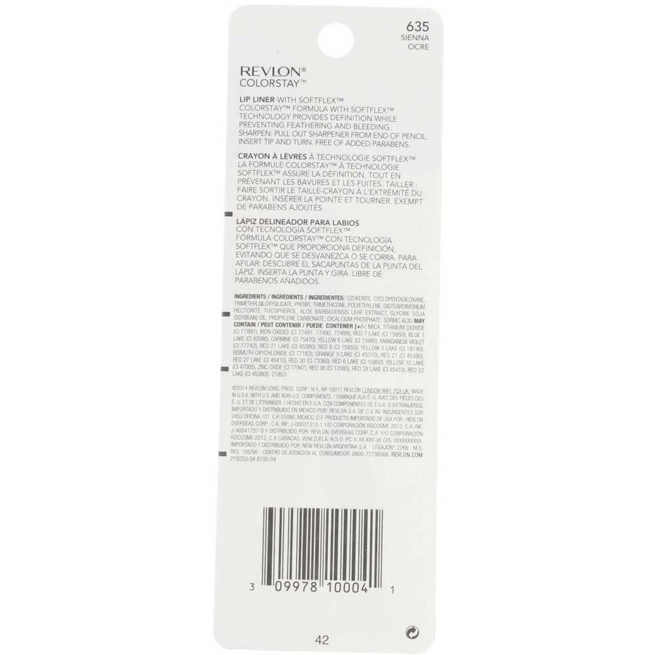 Revlon ColorStay Lipliner with SoftFlex Sienna [635] – Pack of 3