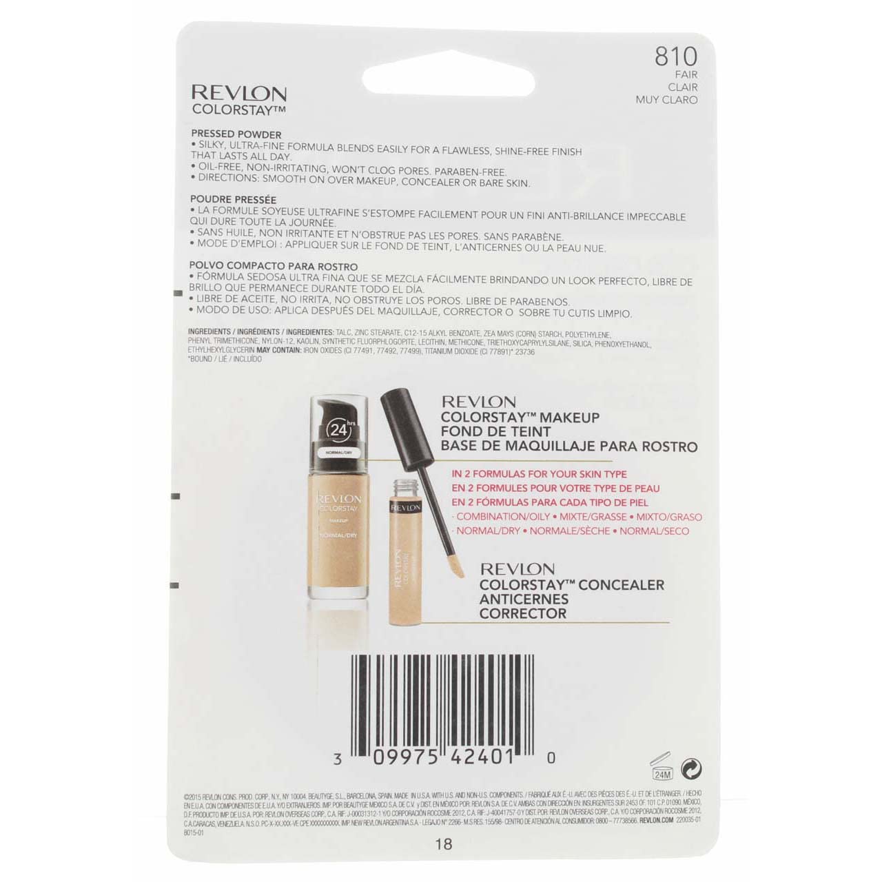 Revlon ColorStay Pressed Powder with SoftFlex – Fair 810 (Pack of 2)