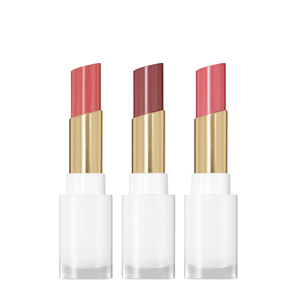 REVLON Super Lustrous Glass Shine Balm Gift Set — 3-Piece Hydrating Lip Color (Honey Shine, Rum Raisin, Girly Swirly)