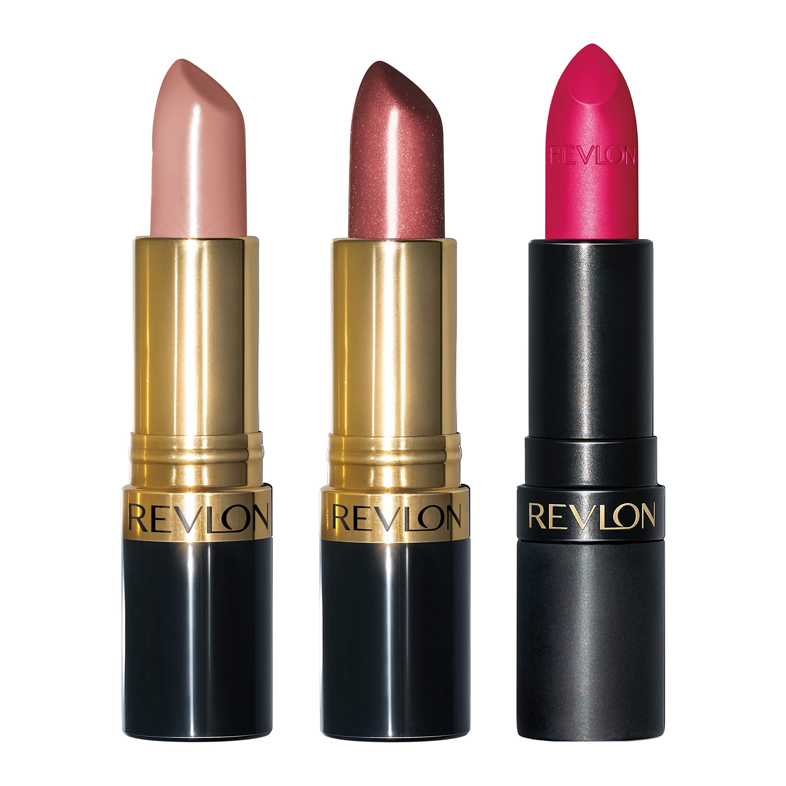 Revlon Super Lustrous 3-Piece Lipstick Gift Set – Cream, Pearl & Matte Finishes