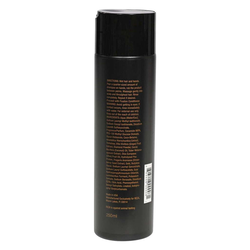 Reza Fixation Shampoo – Luxury Hydrating Hair Care for All Types, Frizz Control & Shine
