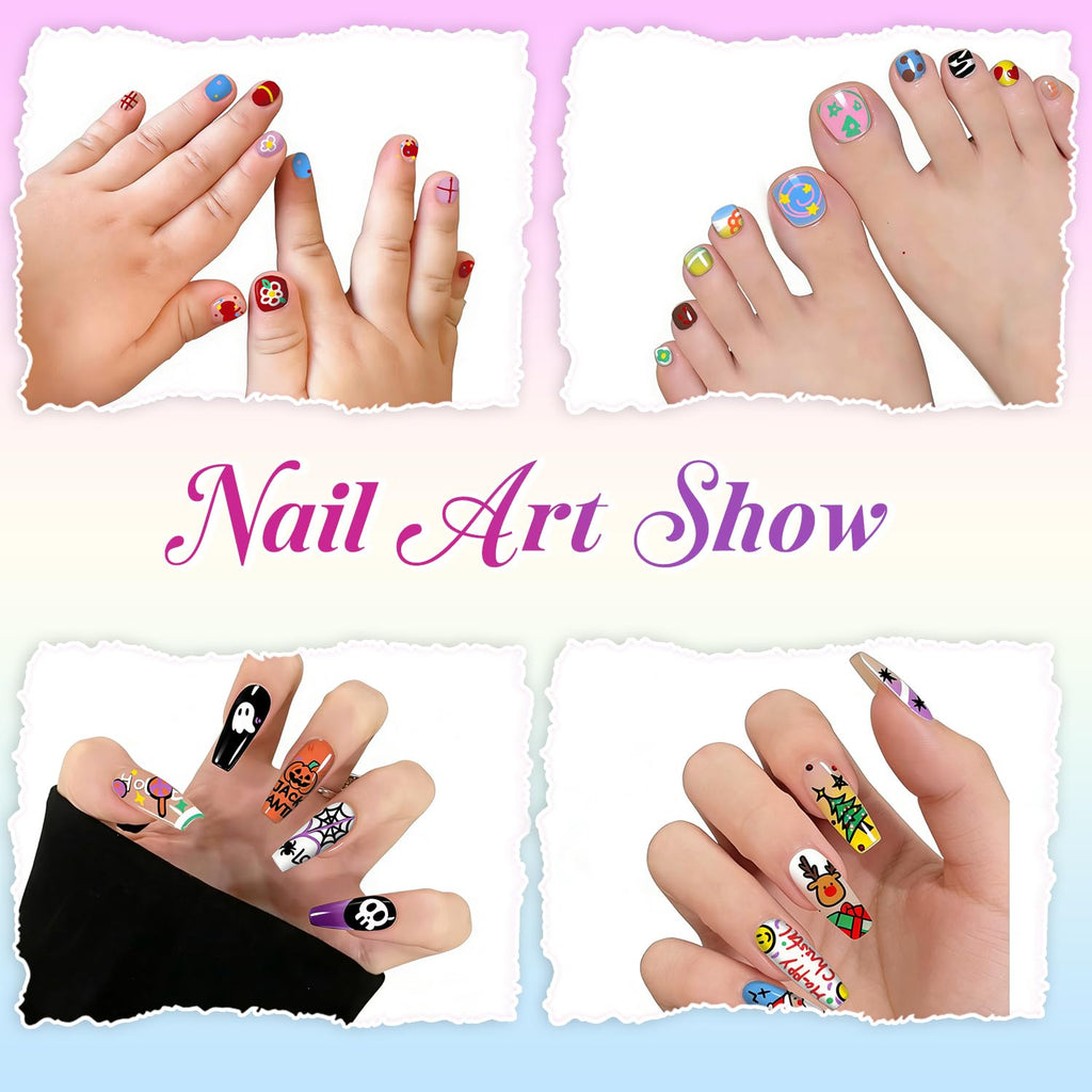 RFENLY 12-Color Nail Art Pens Set – 0.5mm Precision Tip for DIY Nail Design