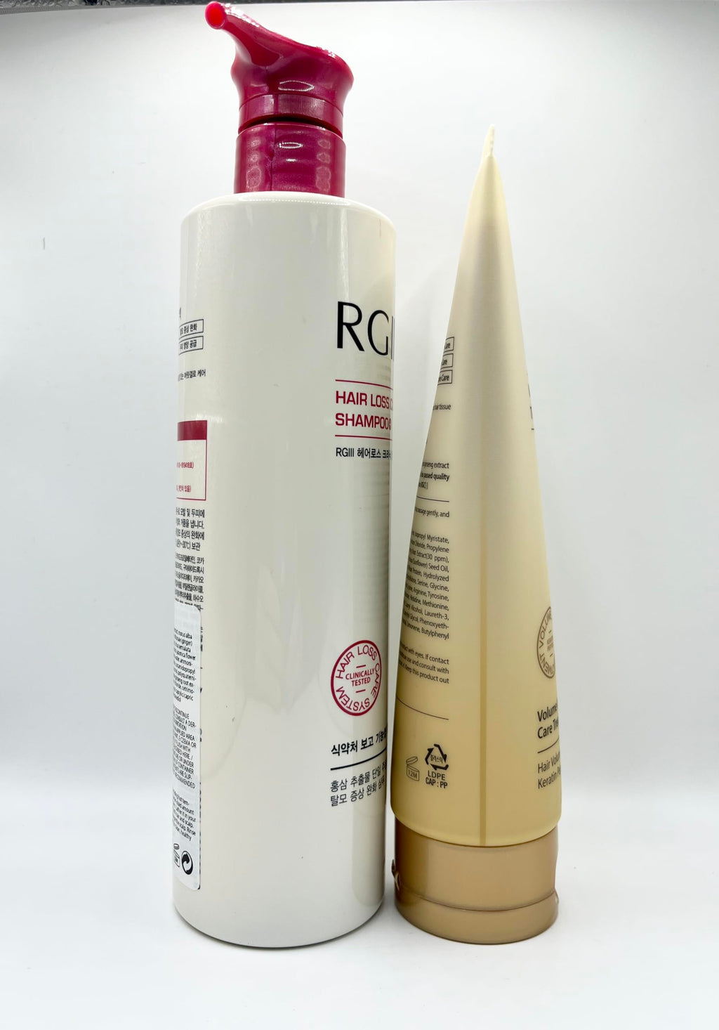 RGIII Red Ginseng Hair Loss Clinic Shampoo + Volume Treatment 2-Pack