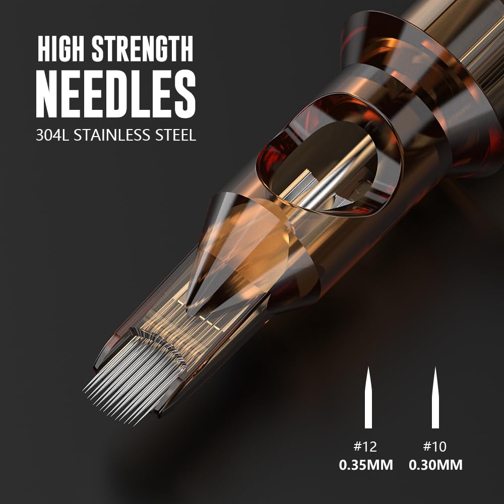 RHEIN Tattoo Cartridge Needles 20pcs – 9RM Round Magnum 0.35mm | Safe EO Sterilized