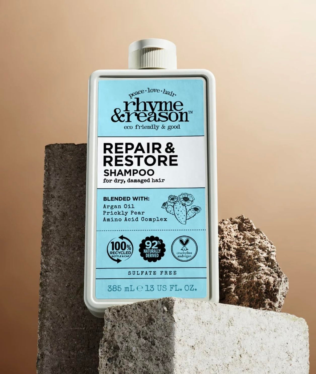 Rhyme & Reason Repair & Restore Shampoo & Conditioner Combo – 13 oz Each | Dry Hair Hydration, Vegan & Cruelty-Free