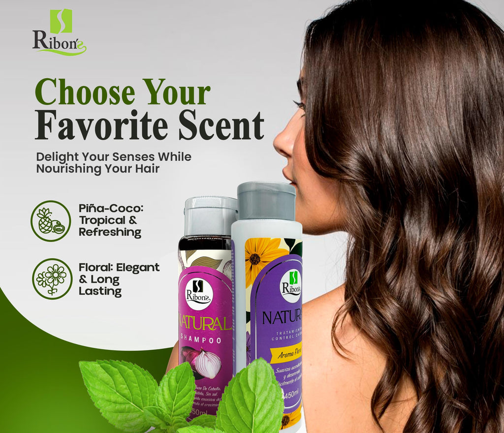 Ribon's Natural Shampoo & Conditioner Set for Hair Growth – Onion, Rosemary & Aloe