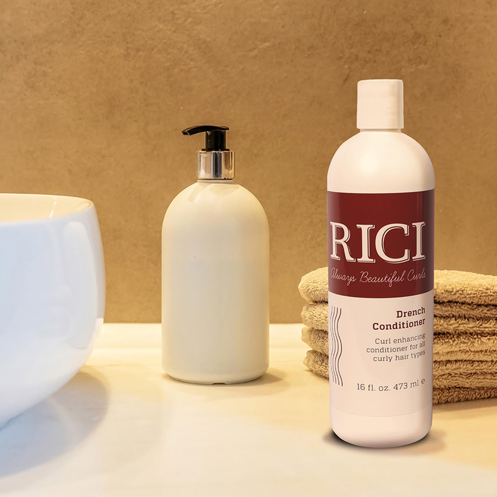 RICI 16oz Drench Conditioner for Curly Hair – Frizz Control, Hydration & Curl Enhancement | Made in USA
