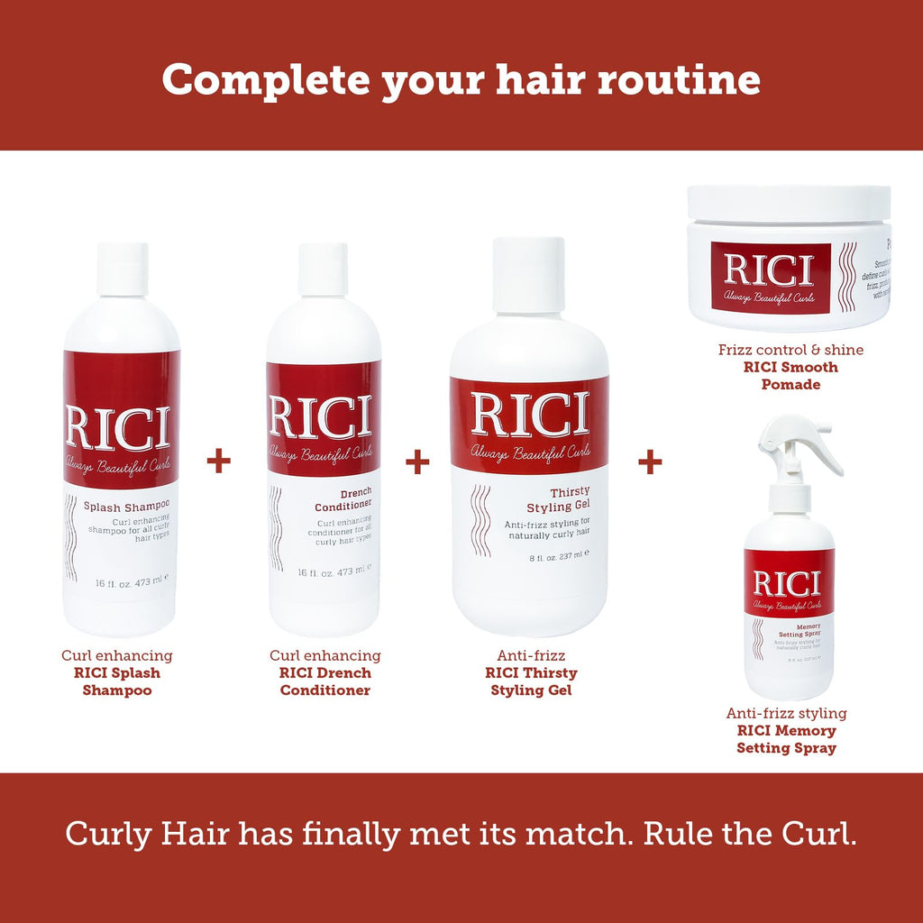 RICI 16oz Drench Conditioner for Curly Hair – Frizz Control, Hydration & Curl Enhancement | Made in USA