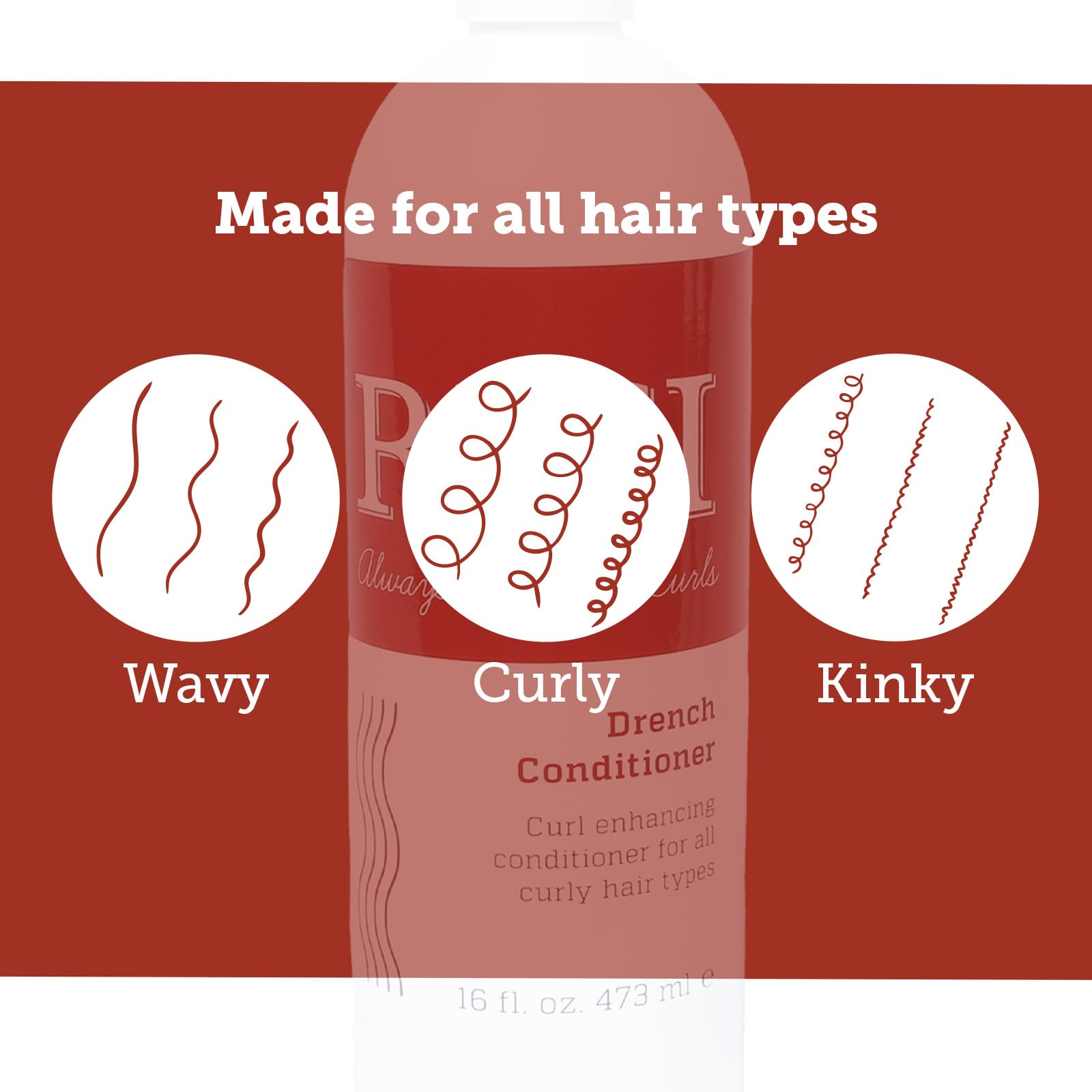 RICI 16oz Drench Conditioner for Curly Hair – Frizz Control, Hydration & Curl Enhancement | Made in USA