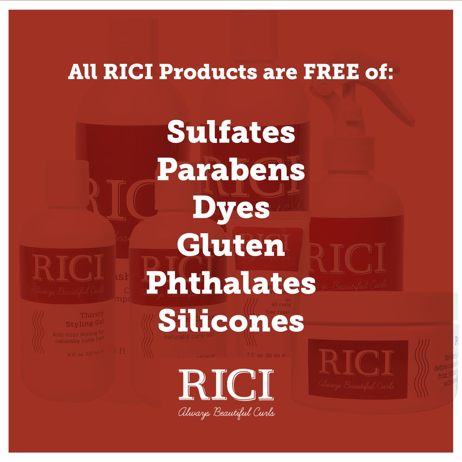 RICI Splash Shampoo for Curly Hair – Hydrates & Frizz Control | 16 oz | Made in USA