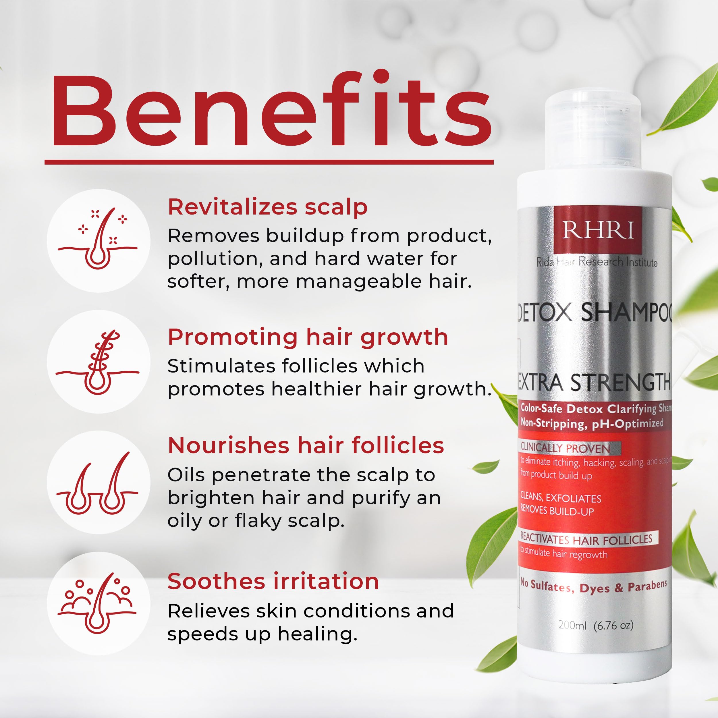 Rida Hair Research Institute Detox Shampoo – Clarifying for Build-Up & Scalp Comfort