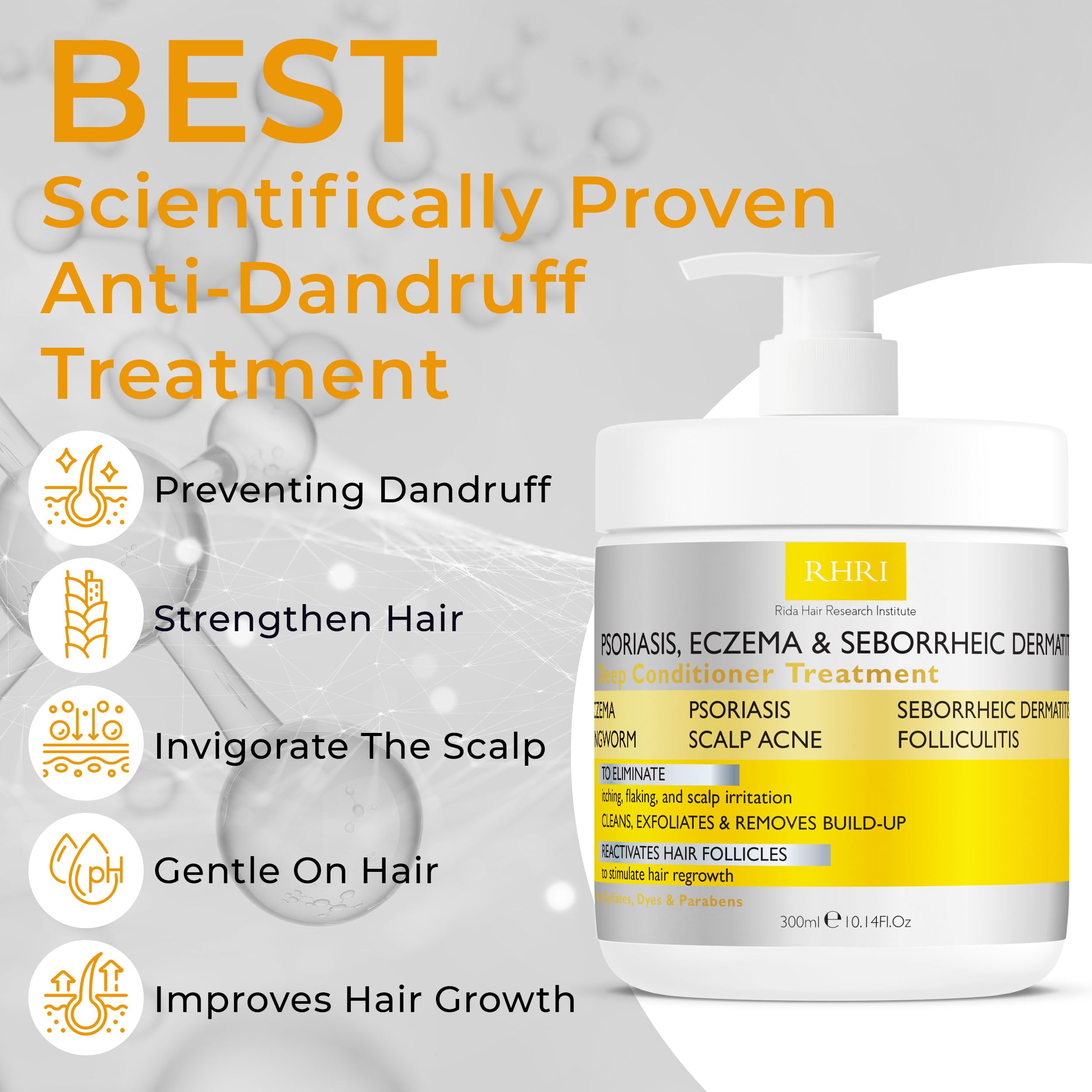Anti Fungal Psoriasis Conditioner | DHT Blockers & Tea Tree Oil | Rida Hair Research Institute