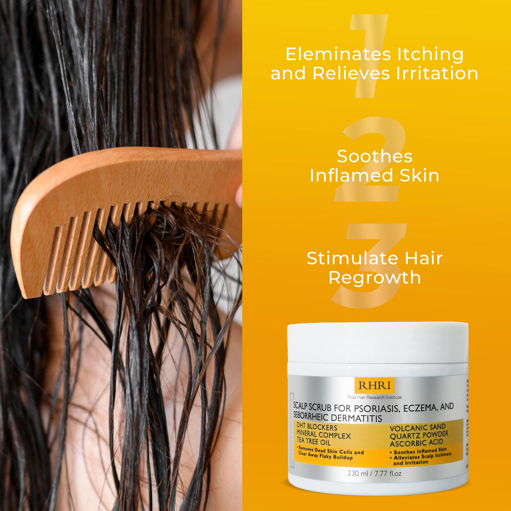 Rida Hair Research Institute: Anti Fungal Scalp Scrub with DHT Blockers, Mineral Complex & Tea Tree Oil