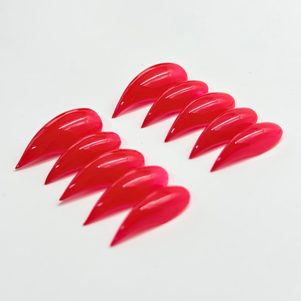 RIICFDD 10 Pcs Christmas Press on Nails – Red Curved Stiletto Eagle Claw False Nails