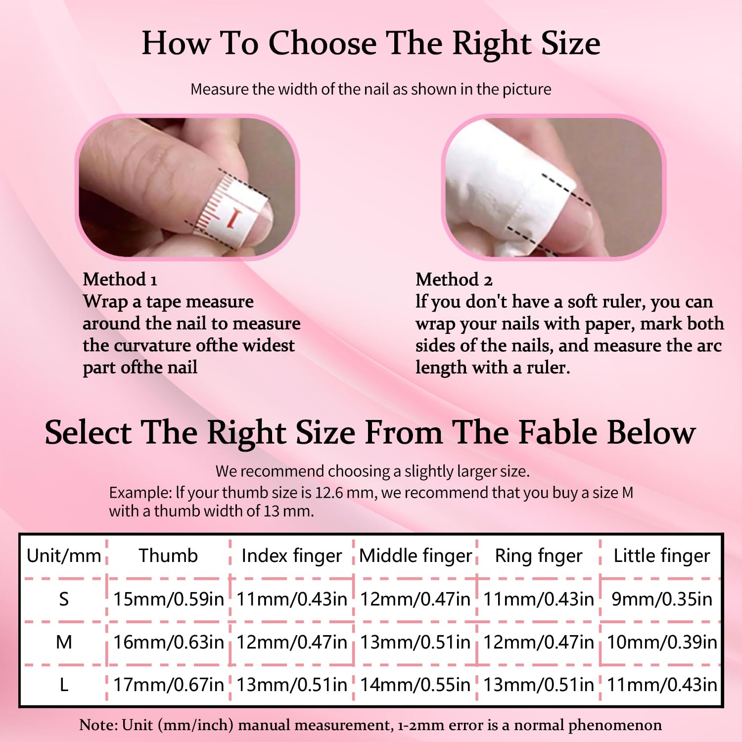 RIICFDD Handmade Press-On Nails – Long Duck Nails, Rose Pink Rhinestones, Reusable Acrylic (Size M)