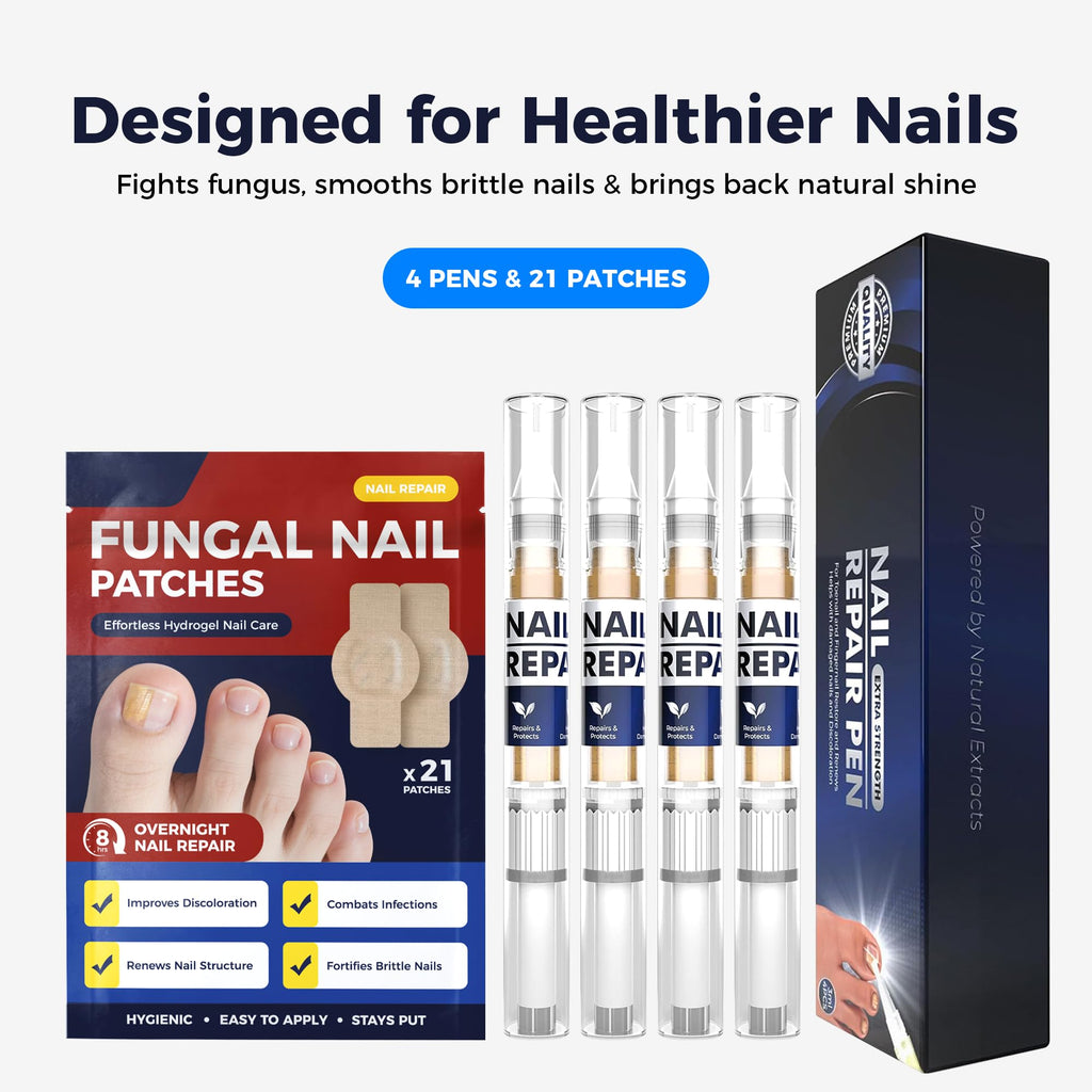 Rinlus Fungal Nail Patches & Nail Repair Pen – Fast-Acting 7-Day Toenail Treatment