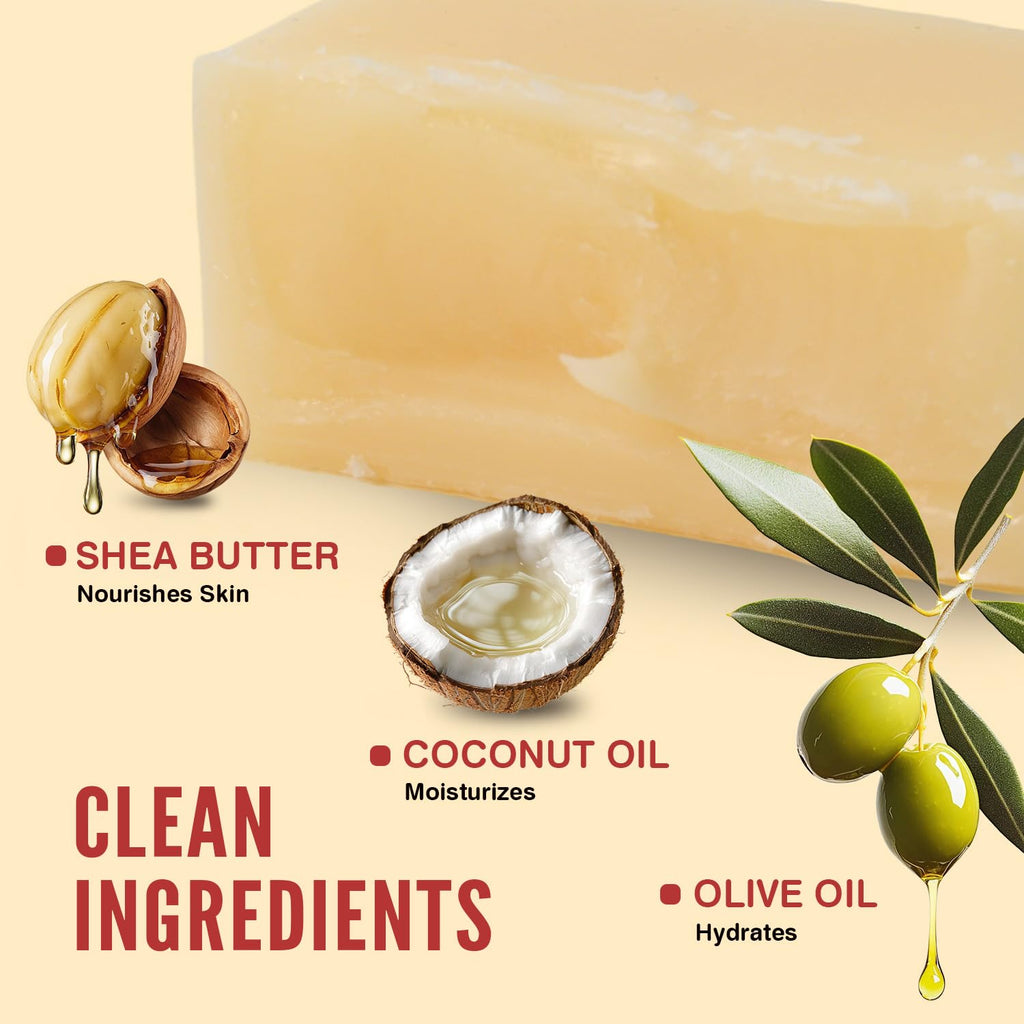 Rinse & Robust Men’s Soap Bar – Natural Sandalwood Calm, Moisturizing Cleanse (5.3 oz, 4-Pack)