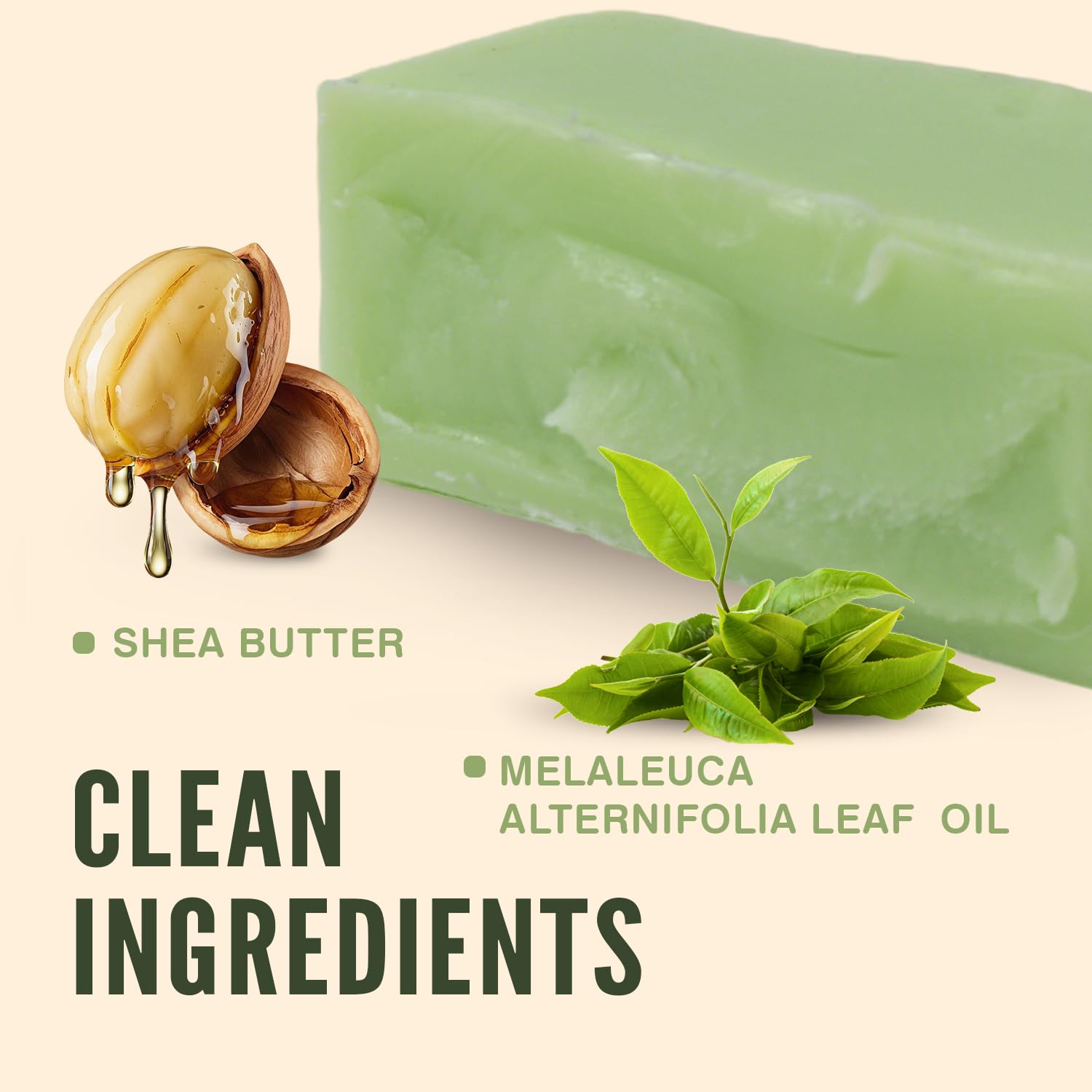 Rinse & Robust Tea Tree Oil Soap Bar Set for Men — 4 x 5.3 oz, Handmade with Shea Butter