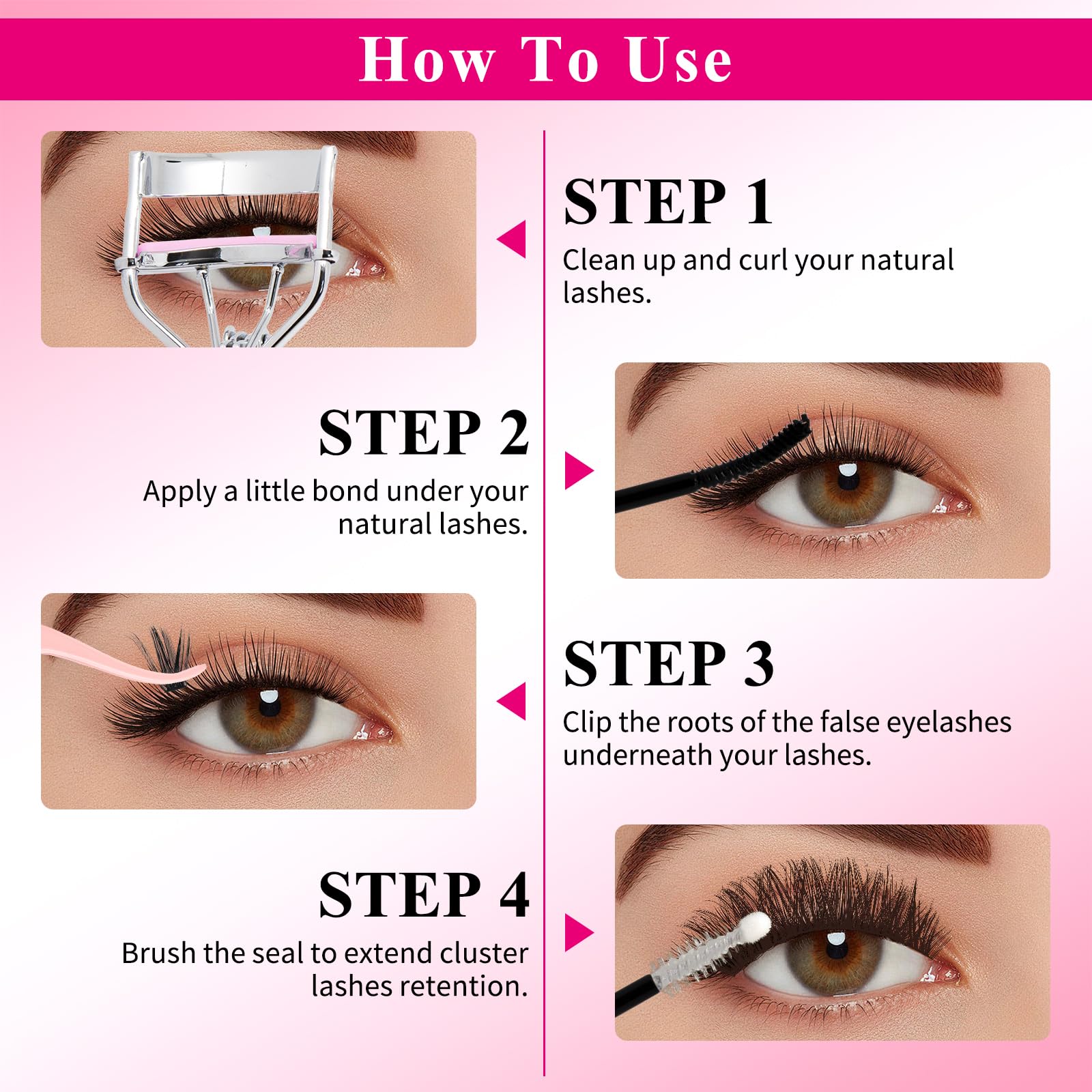 Ritalash Lash Clusters Kit – 3 Boxes, 960 Pcs, DIY Lash Extensions