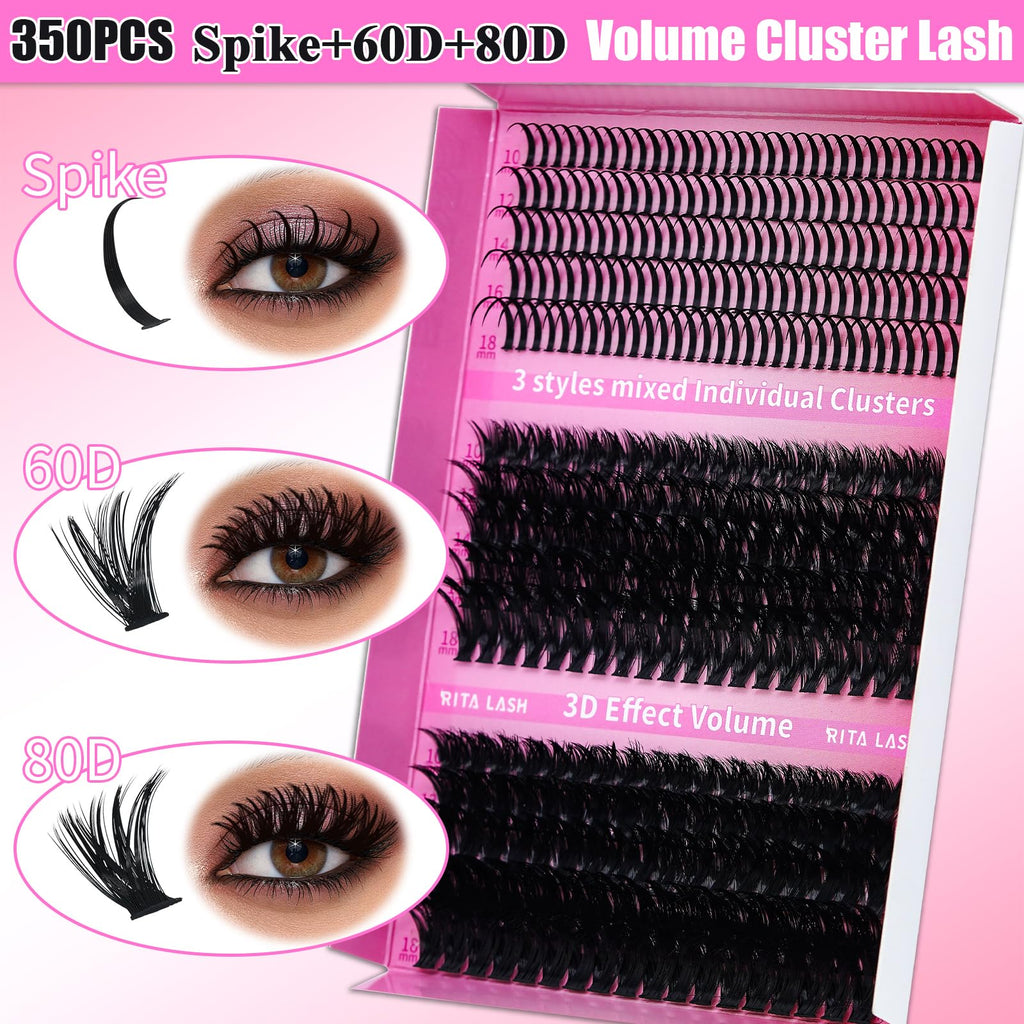 Ritalash Lash Clusters Kit – 3 Boxes, 960 Pcs, DIY Lash Extensions