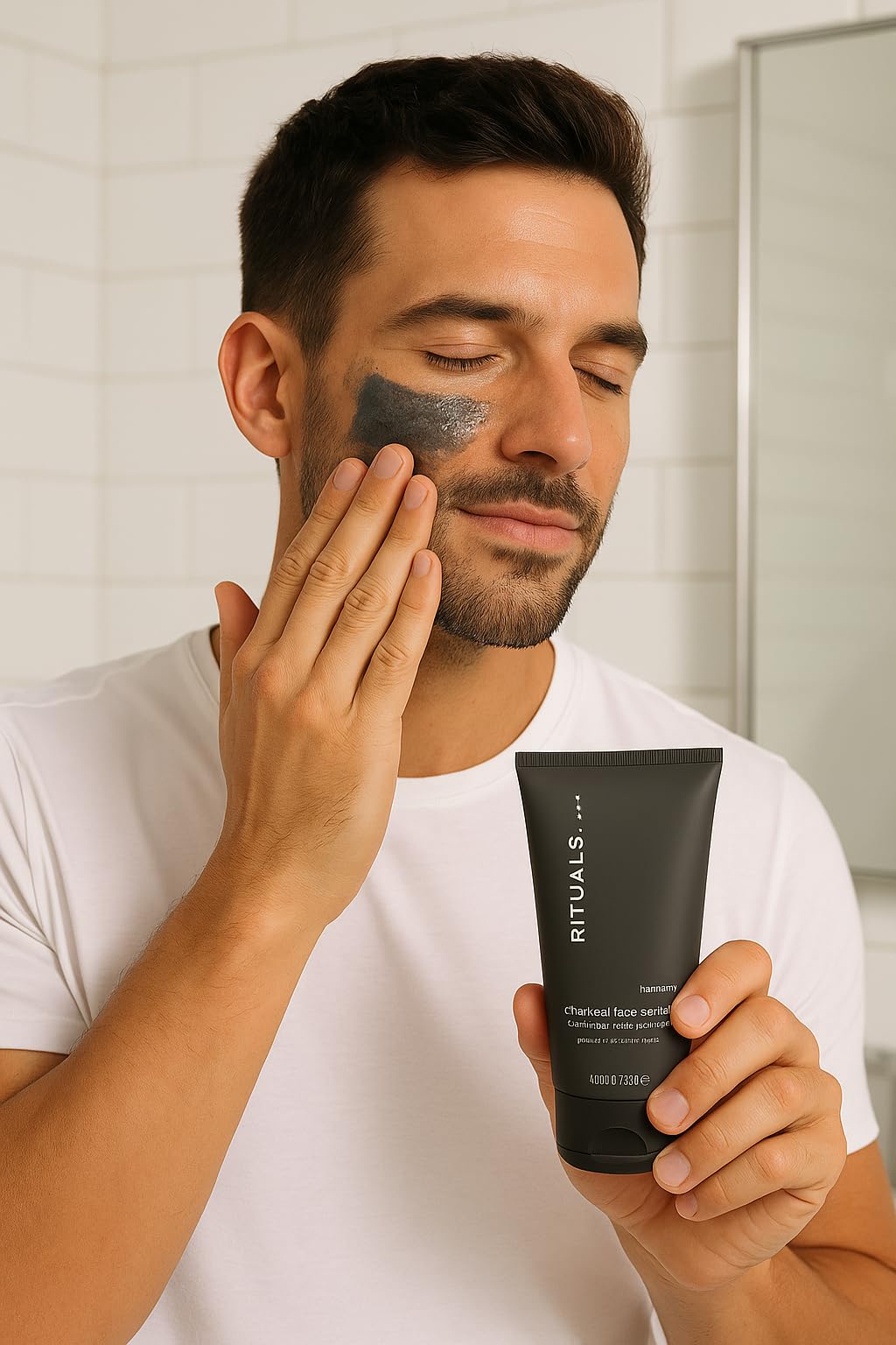 RITUALS Homme Charcoal Face Scrub – 125ml/4.2oz | Gentle Exfoliating Cleanser for Men