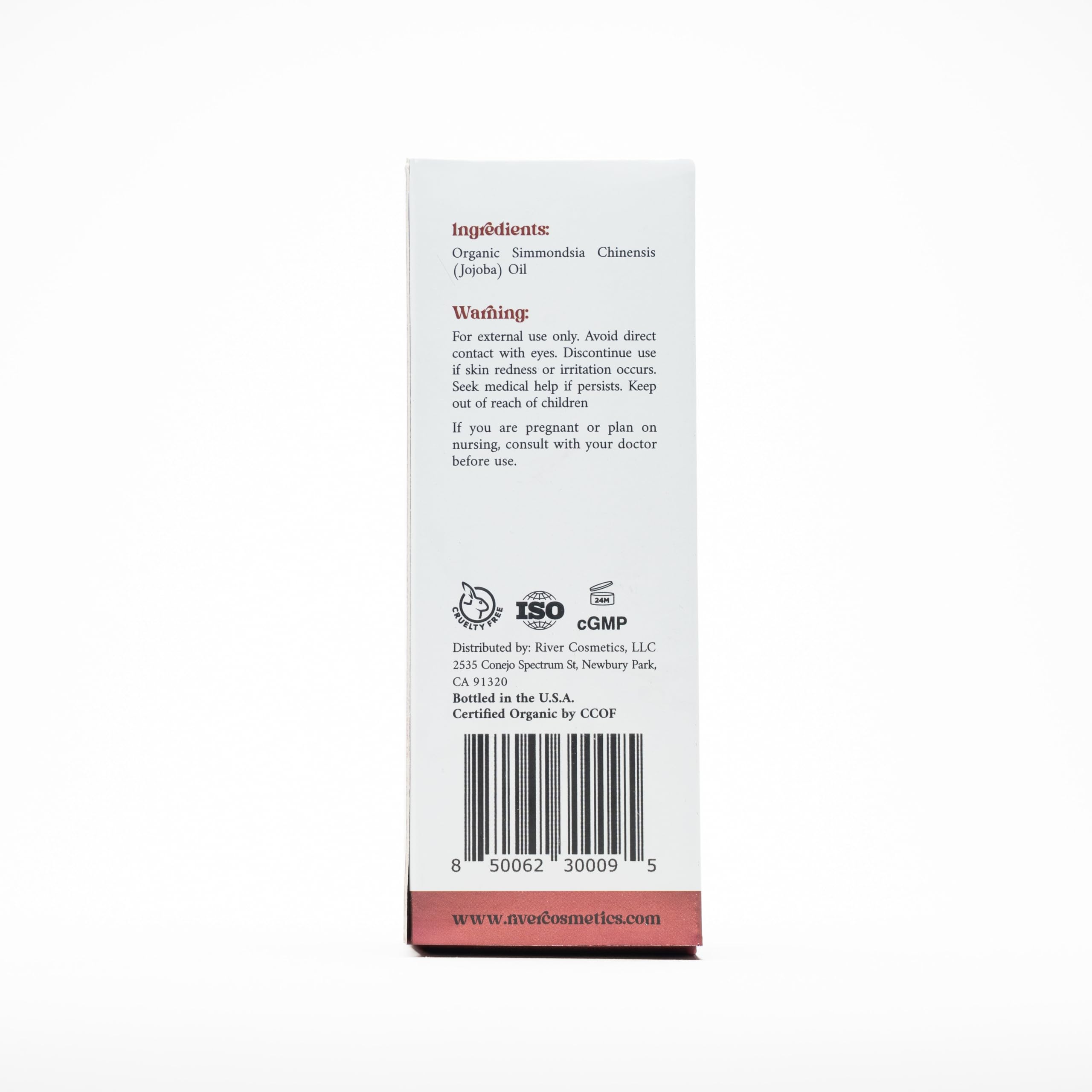 River Cosmetics Organic Jojoba Oil | 100% Pure, Cold-Pressed, USDA Organic, Hexane-Free, 2 fl oz
