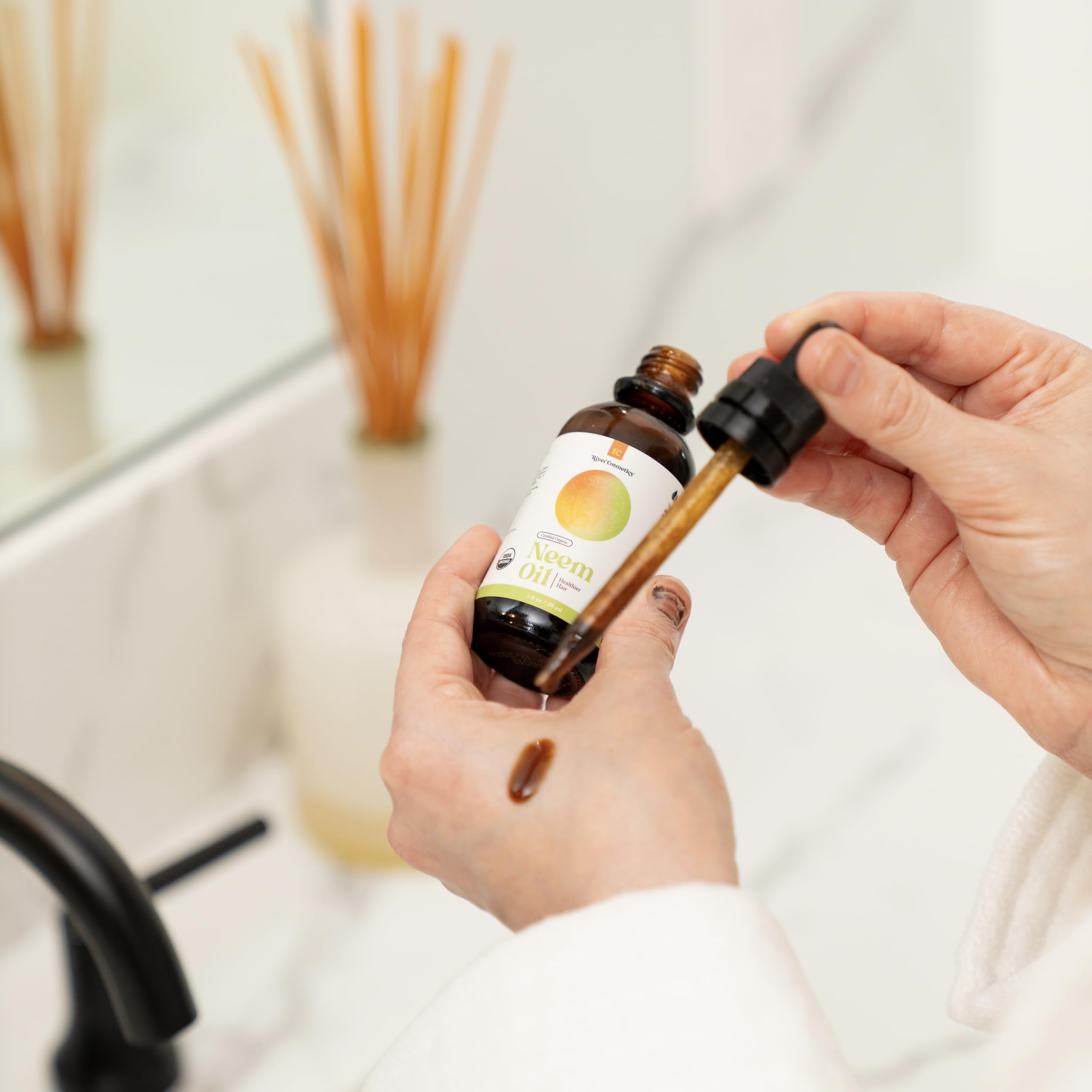 River Cosmetics Organic Neem Oil – Cold-Pressed, 4 oz, USDA Organic, Hexane-Free