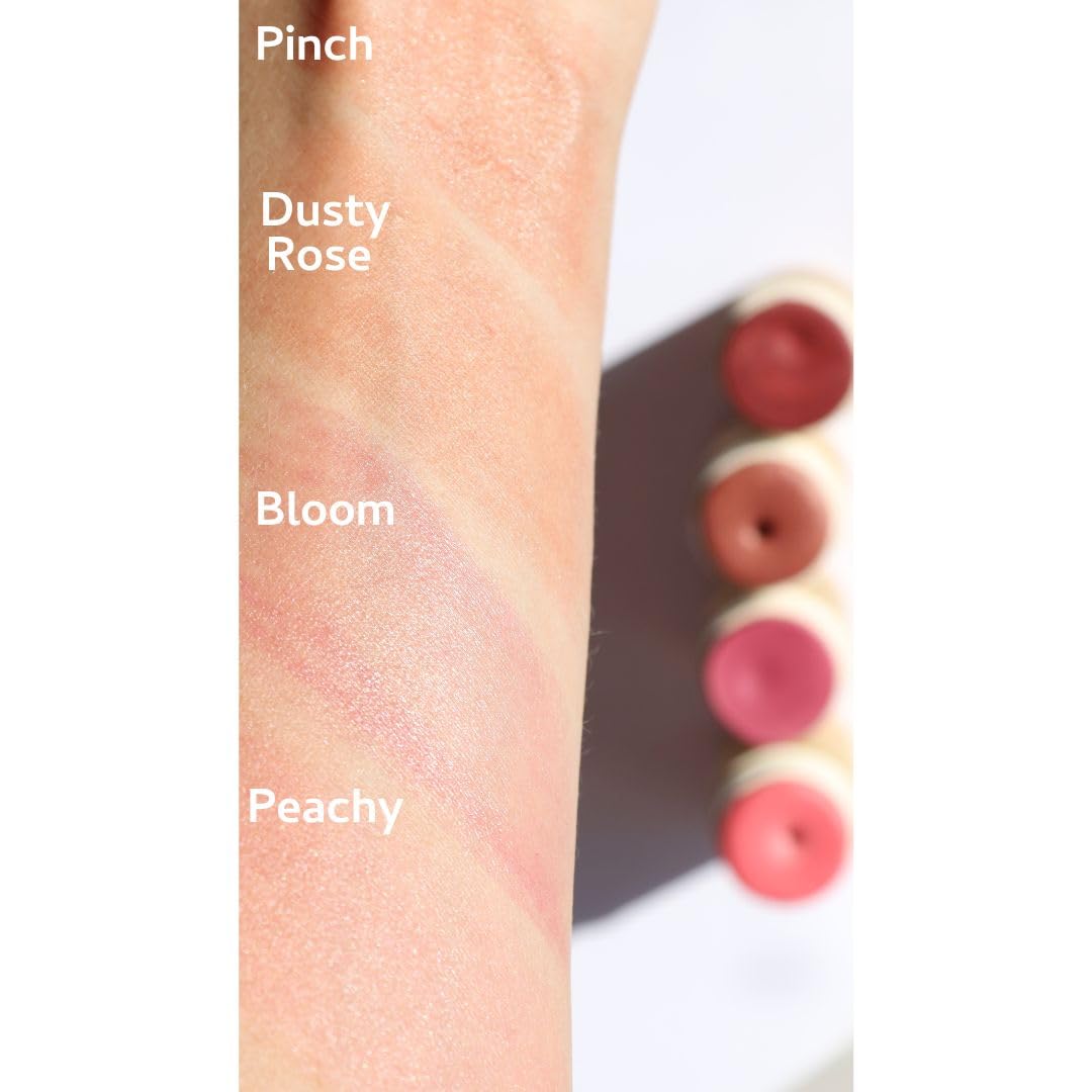 River Organics Vegan Blush Stick – Hydrating Multi-Use Cream Blush, Pinch, Plastic-Free Packaging | 0.50 oz