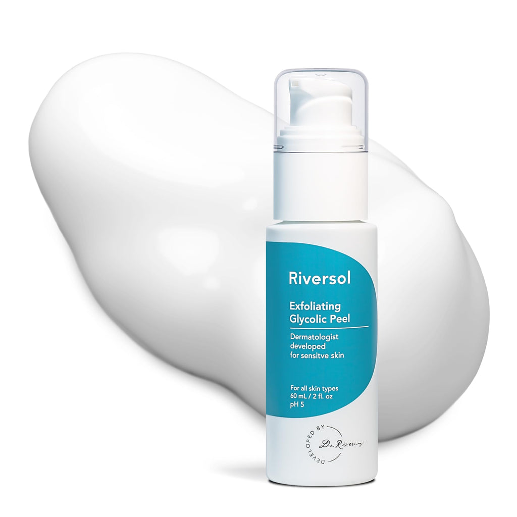 Riversol Glycolic Acid Peel 4% | Gentle AHA Exfoliant for Sensitive Skin | Smooth Texture & Brightening