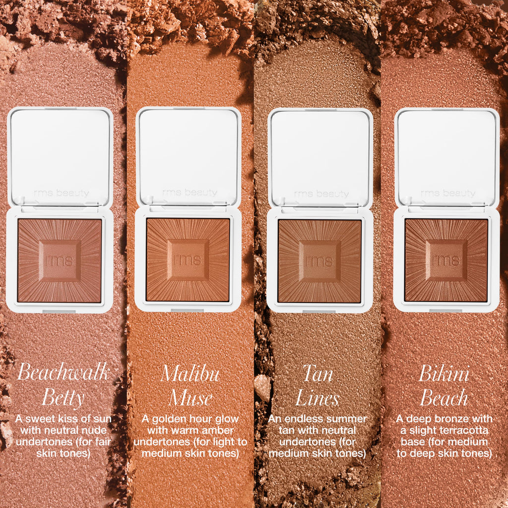 RMS Beauty Redimension Hydra-Bronzer Cream Bronzer & Highlighter — Hydrating Gel-to-Powder, Medium Shade
